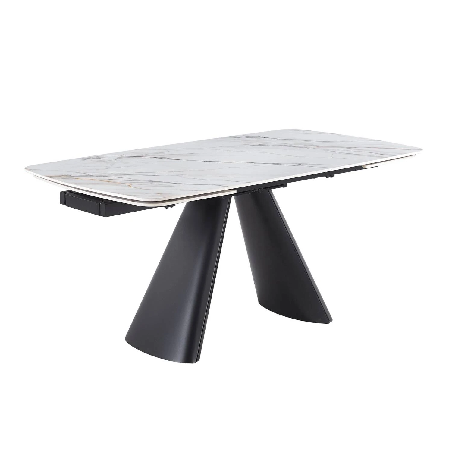 Стіл обідній розкладний Bjorn Fenix 165-240x90x76 Gilded White Matt
