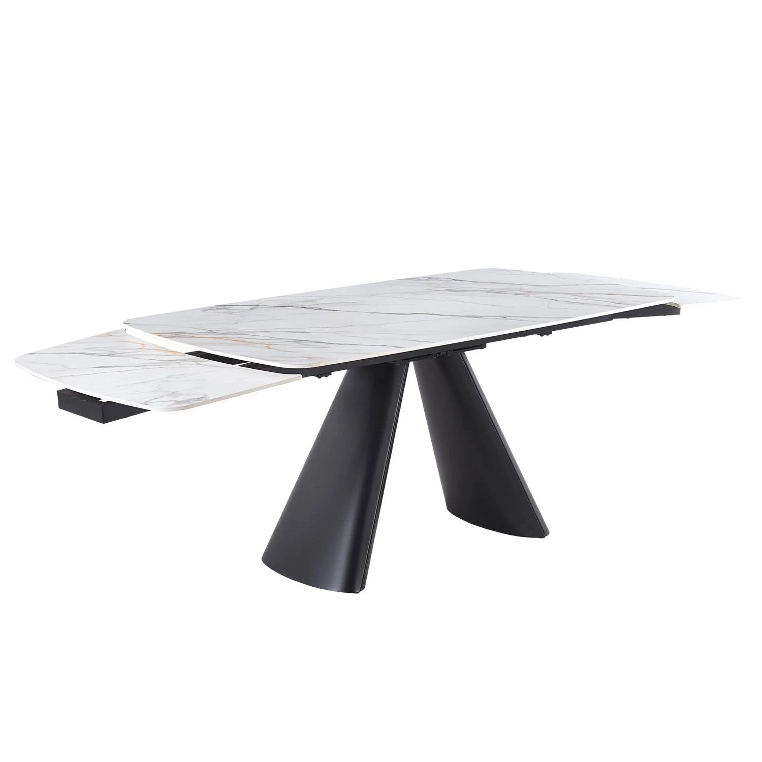 Стіл обідній розкладний Bjorn Fenix 165-240x90x76 Gilded White Matt