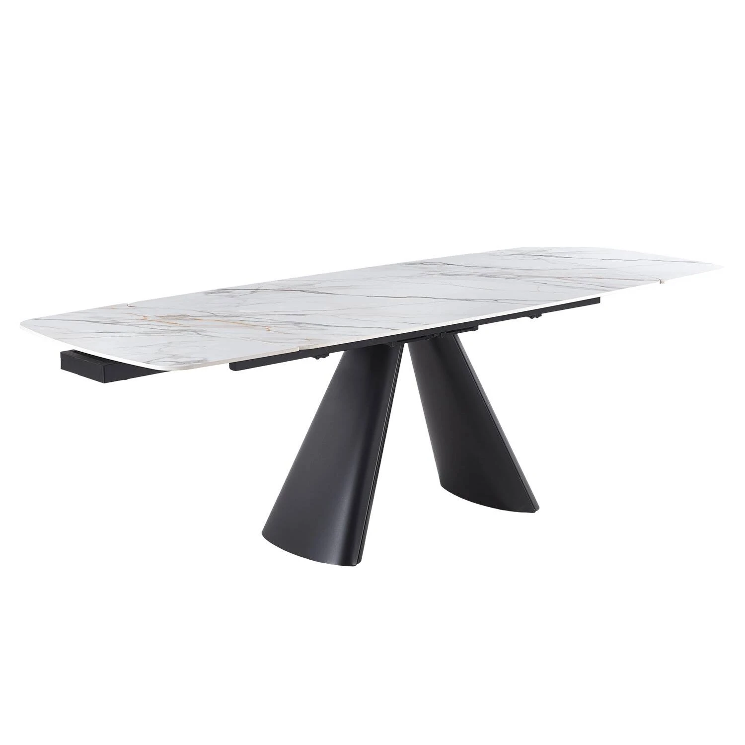 Стіл обідній розкладний Bjorn Fenix 165-240x90x76 Gilded White Matt