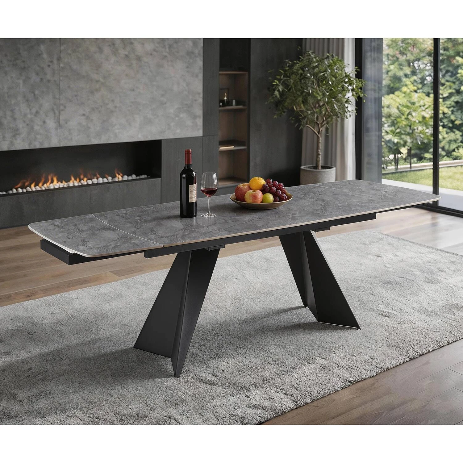 Стіл обідній розкладний Bjorn Verona 165-240x90x76 Seya Grey Matt