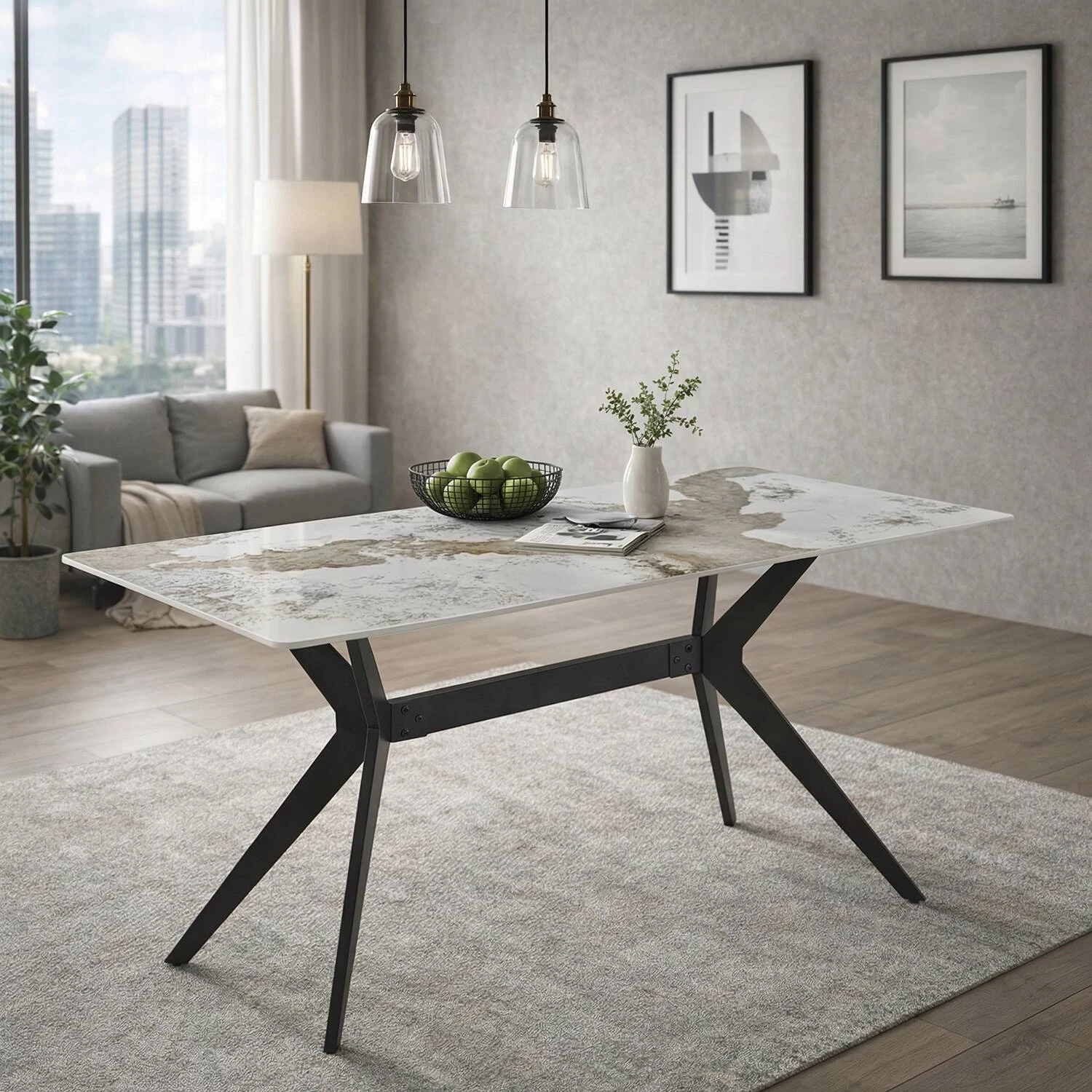 Стіл обідній Bjorn Aurora 140x70x75 Pandora Glossy