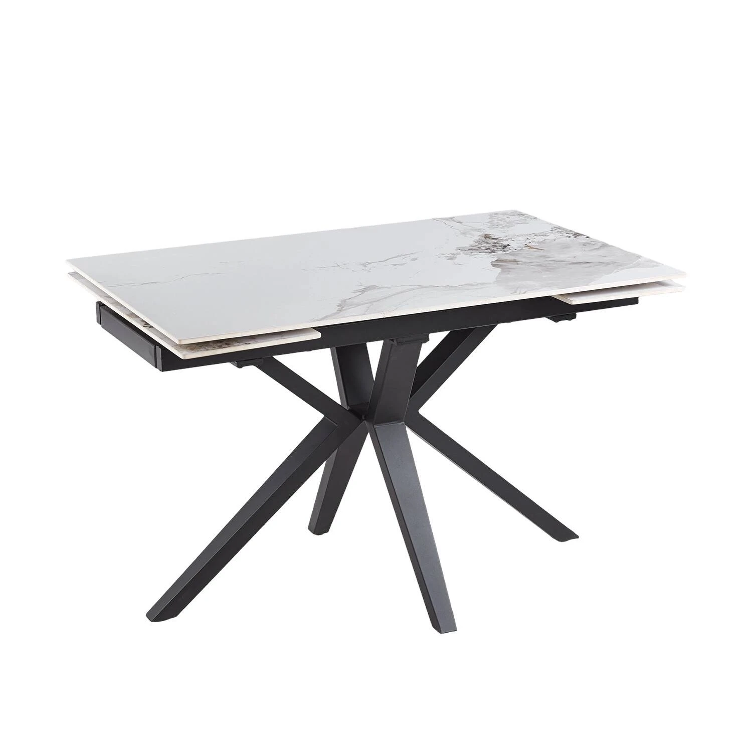 Стіл обідній розкладний Bjorn Rubin 120-180x80x76 Shanel Grey Glossy