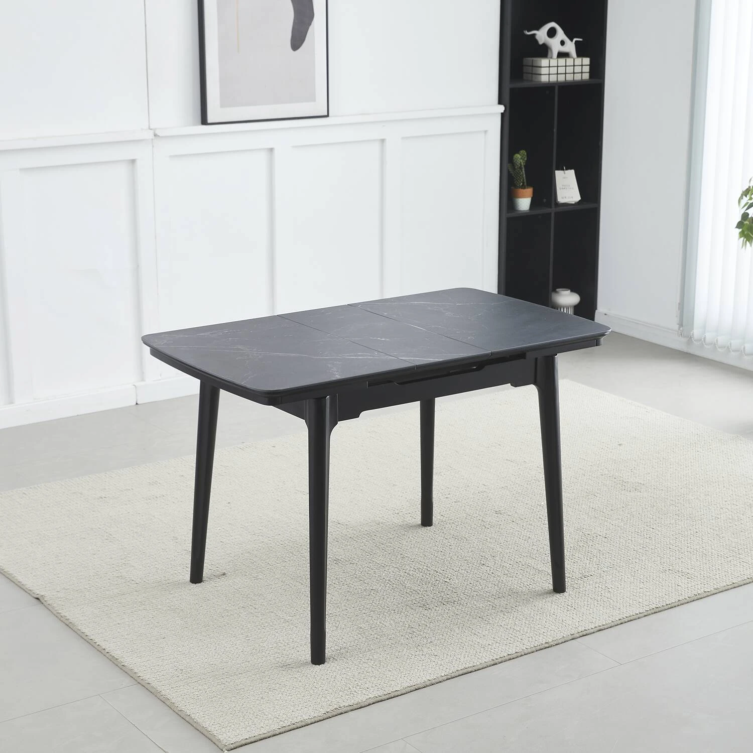 Стіл обідній розкладний Bjorn Askold (95-120)х70х76 Shks Black Matt
