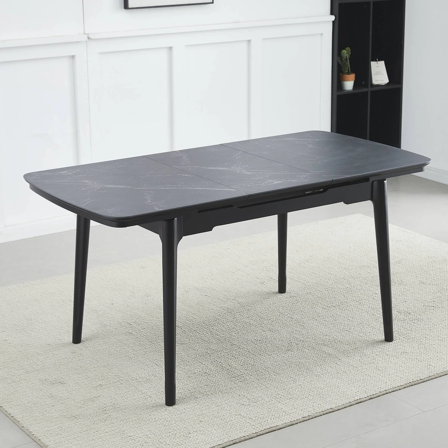 Стіл обідній розкладний Bjorn Askold (110-140)х75х76 Shks Black Matt