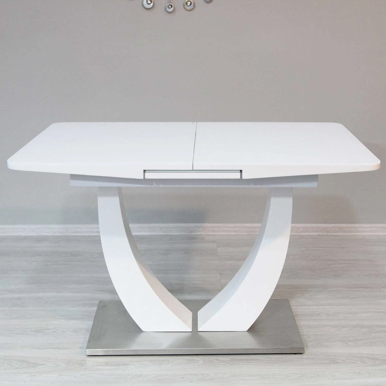 Стіл обідній розкладний T-904 Concord white gloss 160-200x90x76