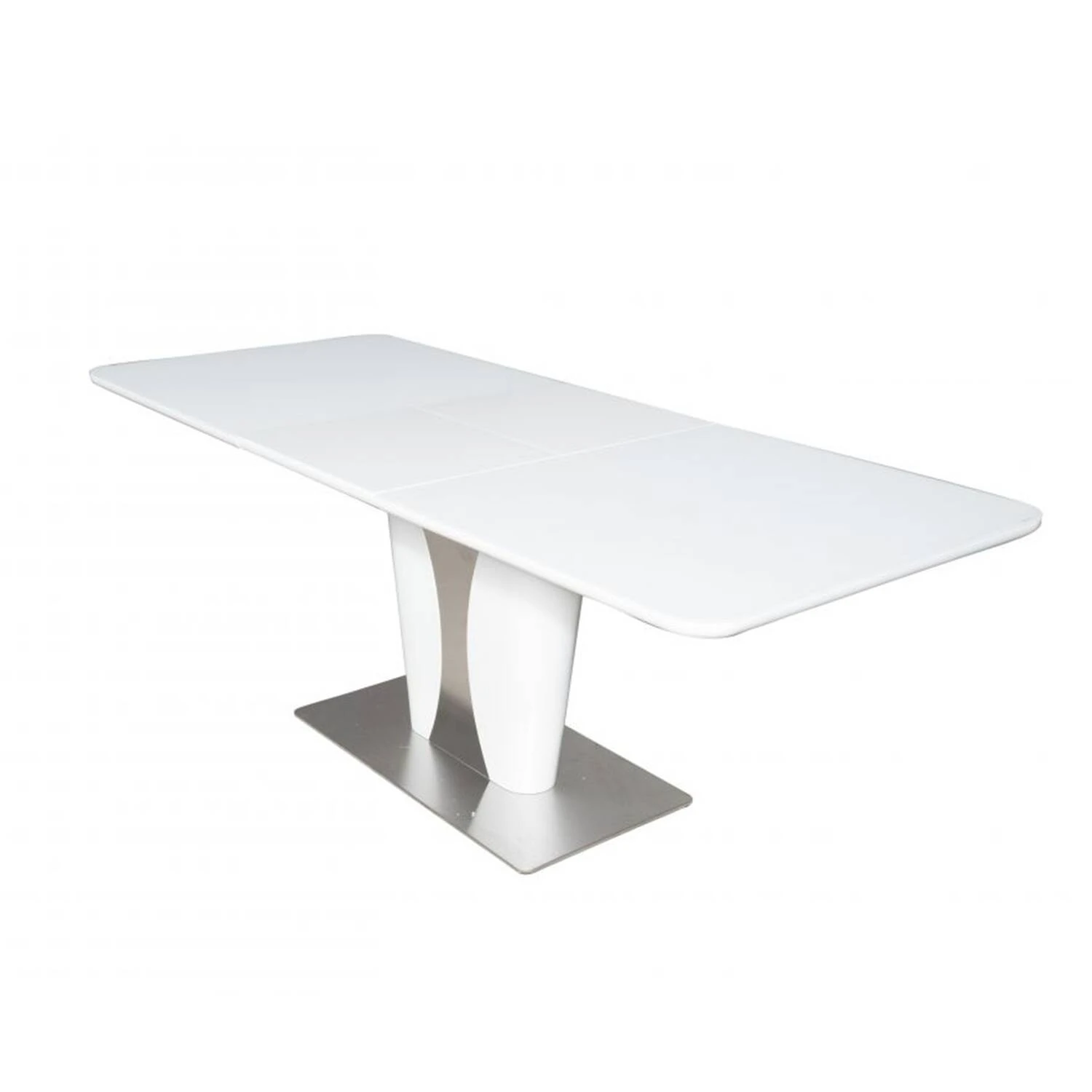 Стіл обідній розкладний T-7255 Rockford white satin 160-210x90x76