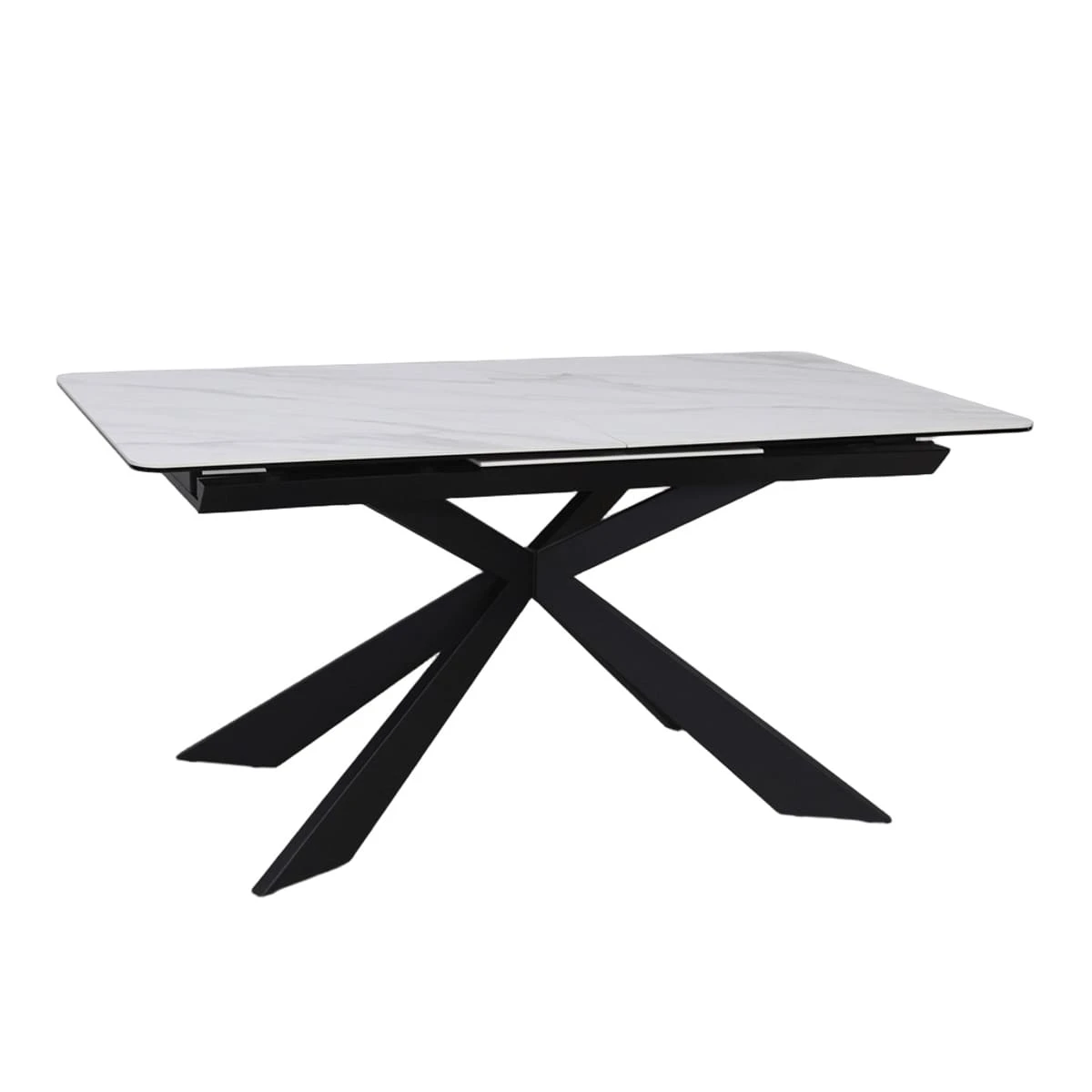 Стіл обідній розкладний T7065 Oregon Ceramic ZH01 white matt 160-210x90x77