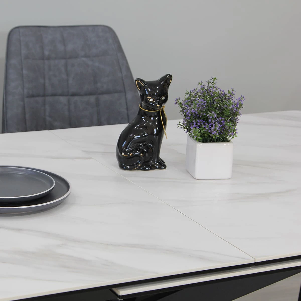 Стіл обідній розкладний T7065 Oregon Ceramic ZH01 white matt 160-210x90x77