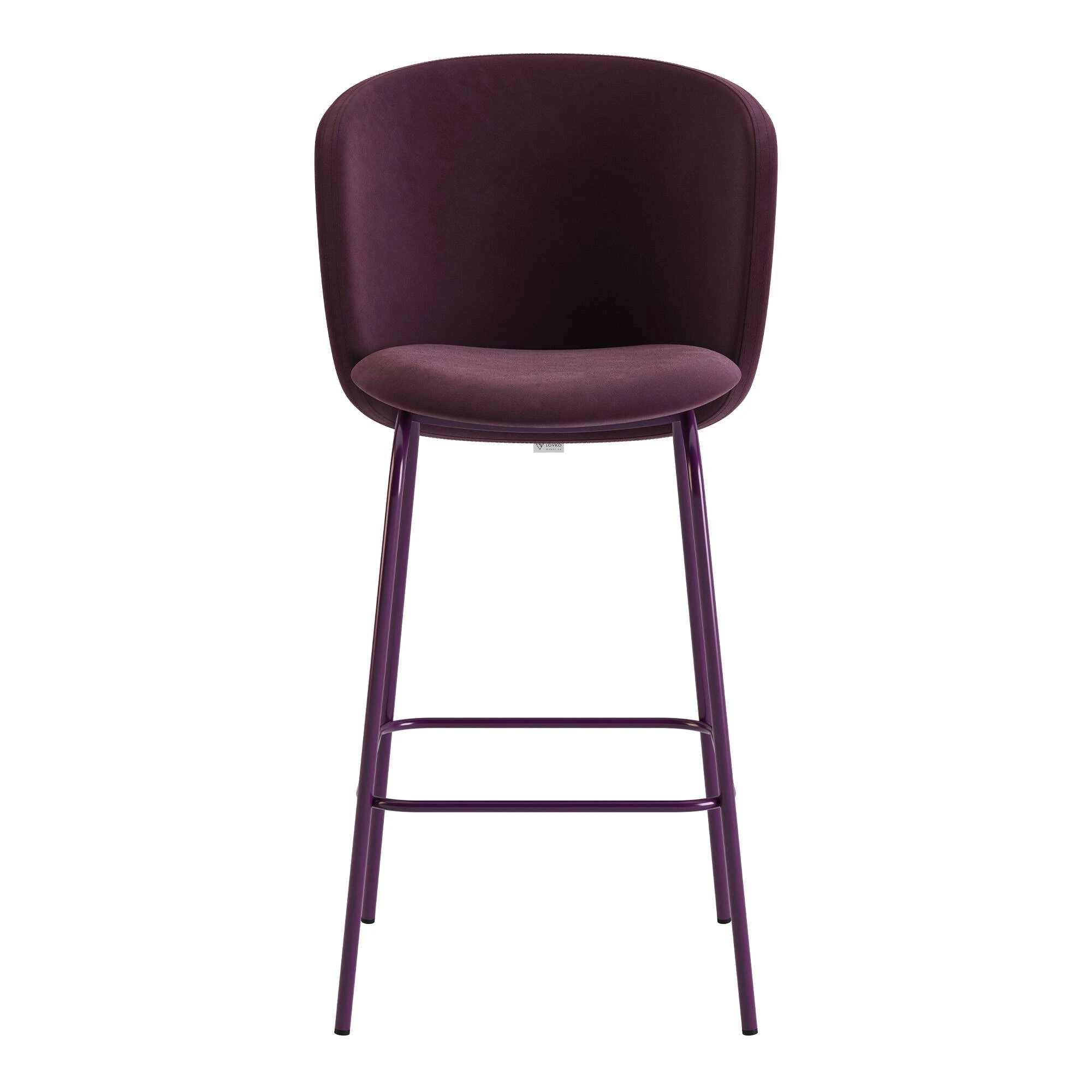 Стілець напівбарний Lilo Exclusive велюр Deep Plum