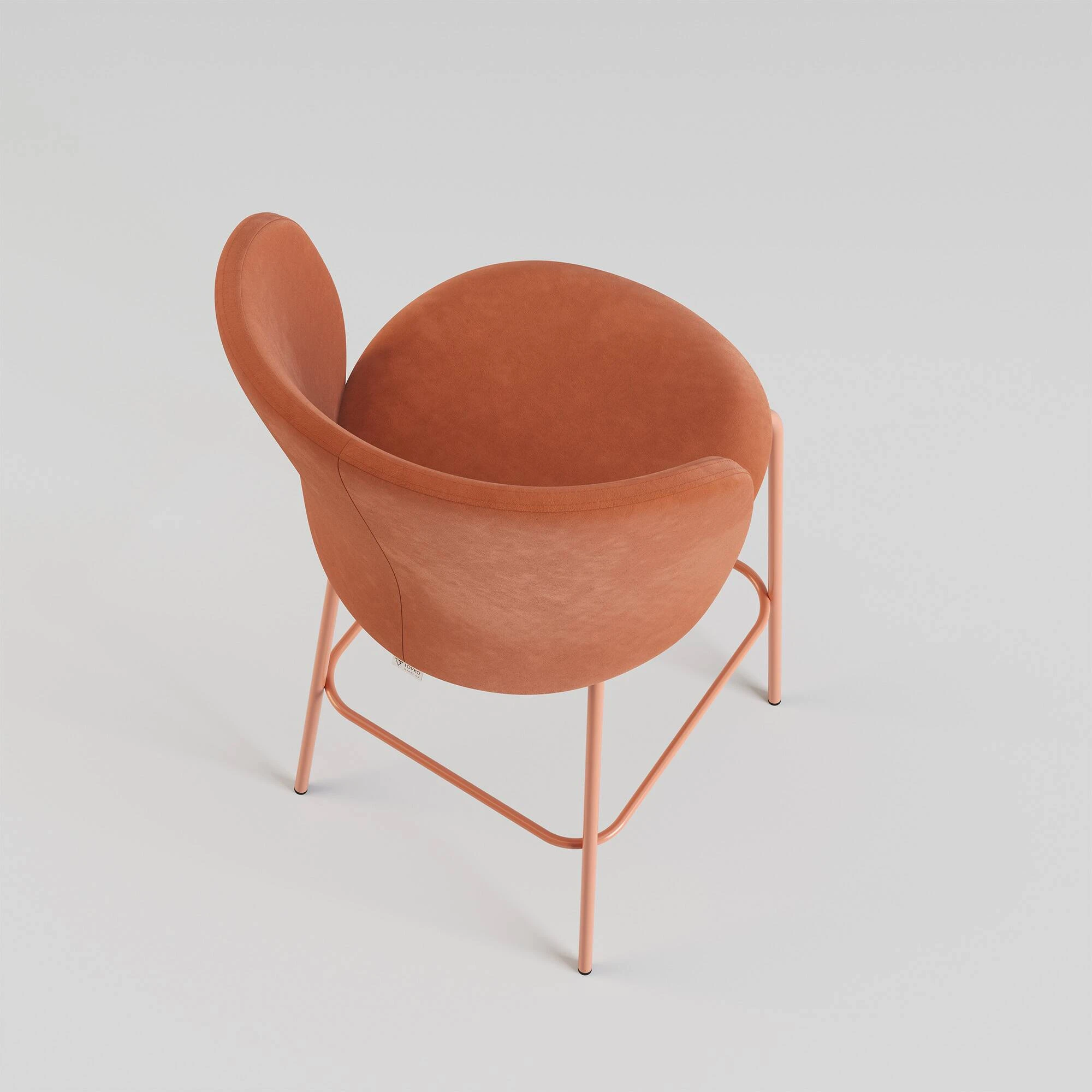 Стілець напівбарний Lilo Exclusive велюр Terracotta Velvet