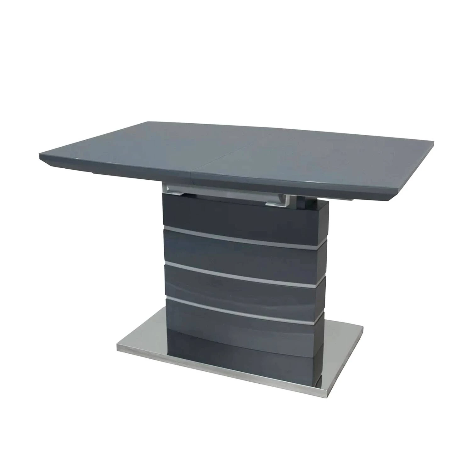 Стіл обідній розкладний DT-9123-1 Houston dark grey satin 120-160x80x76