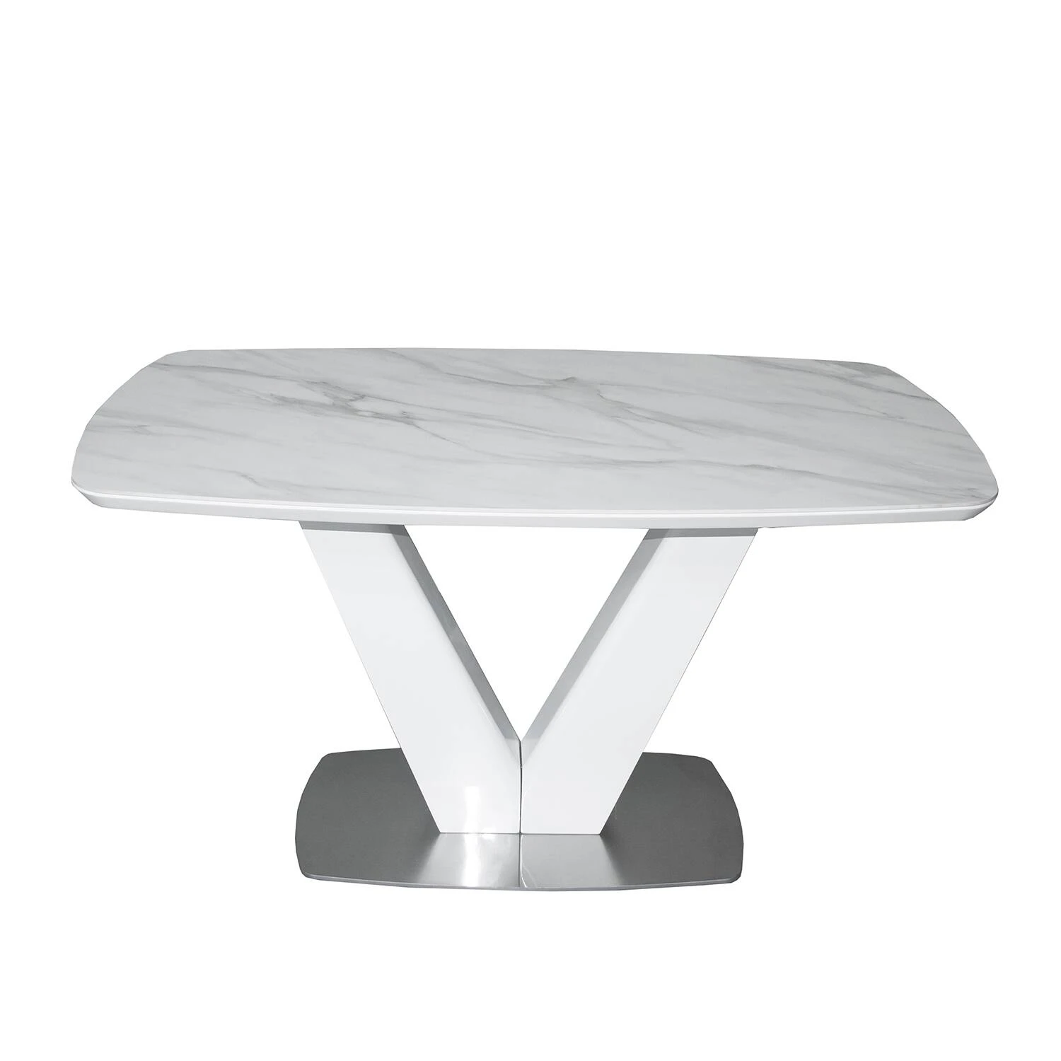 Стіл обідній T-7242 California Ceramic white matt ZH01 140x80x76