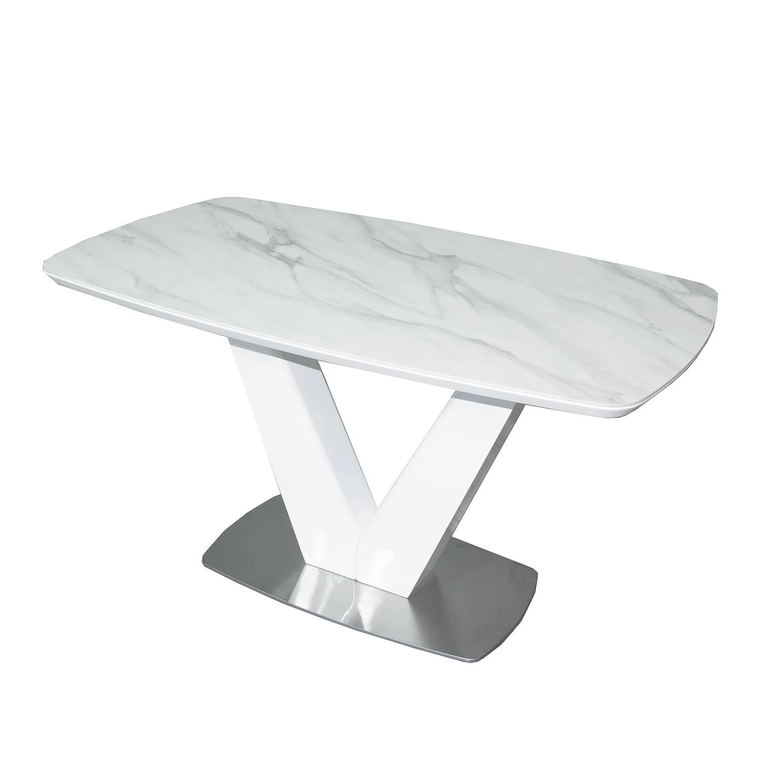 Стіл обідній T-7242 California Ceramic white matt ZH01 140x80x76