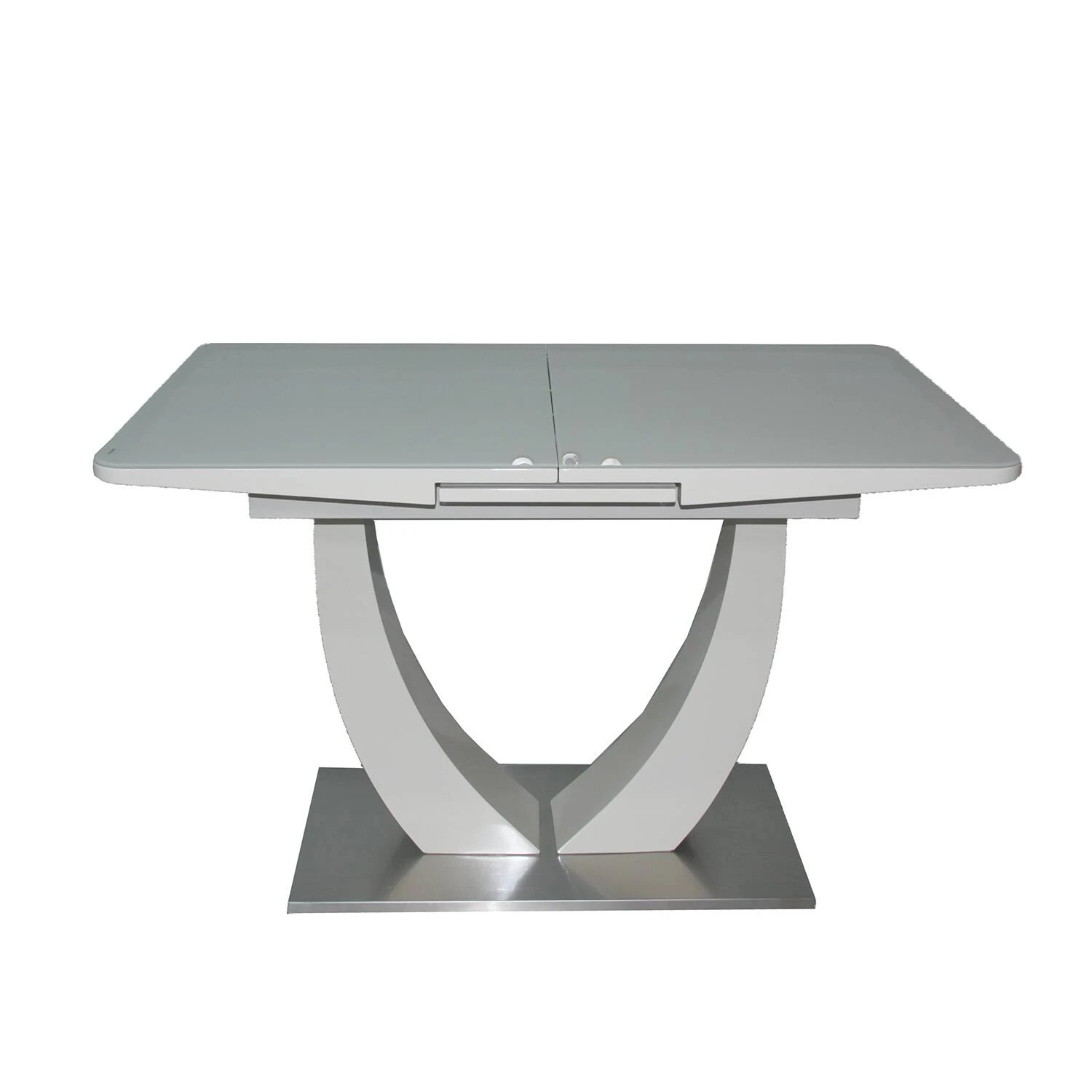 Стіл обідній розкладний T-904 Concord light grey gloss 120-150x80x76