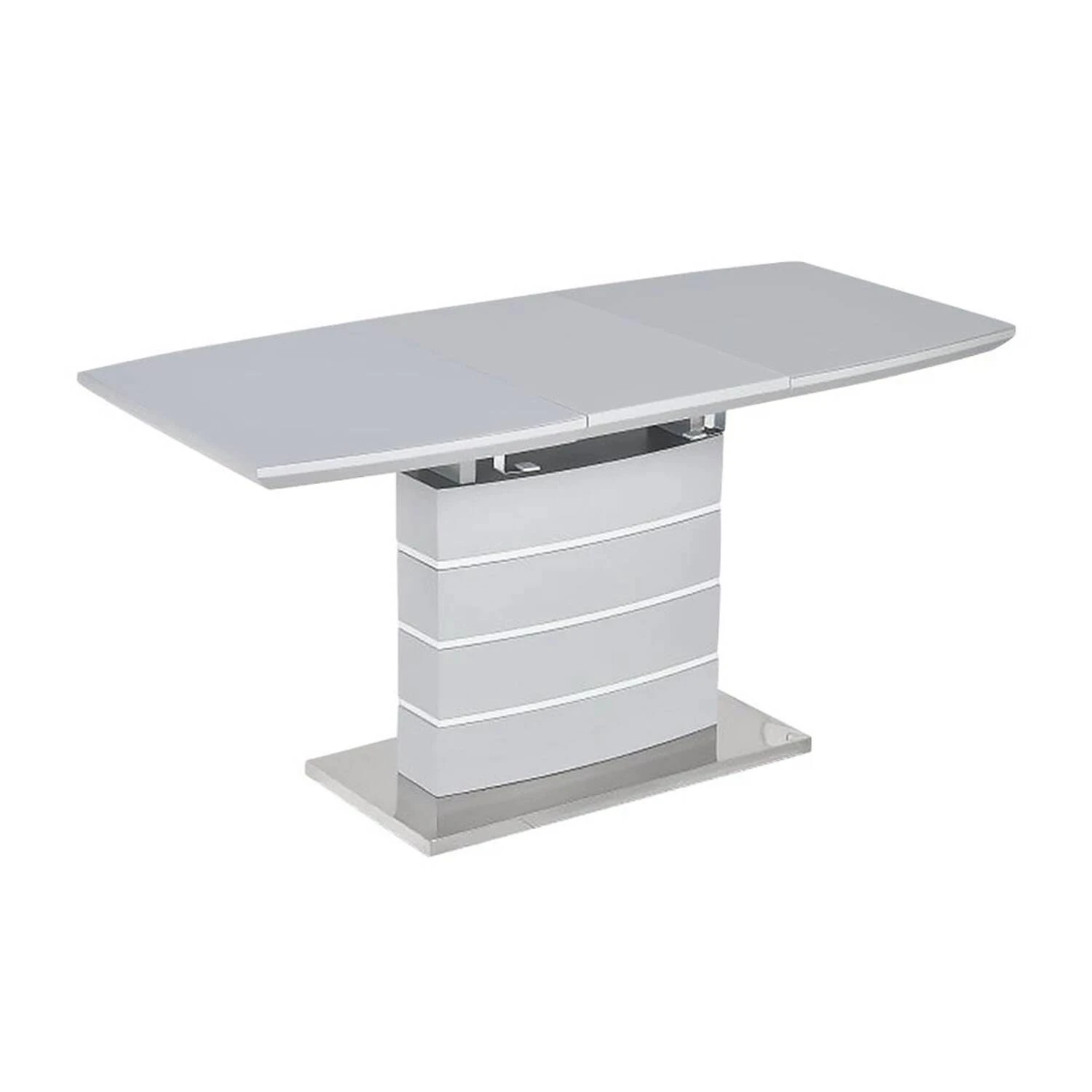 Стіл обідній розкладний DT-9123-1 Houston mini light grey satin 110-150x70x76
