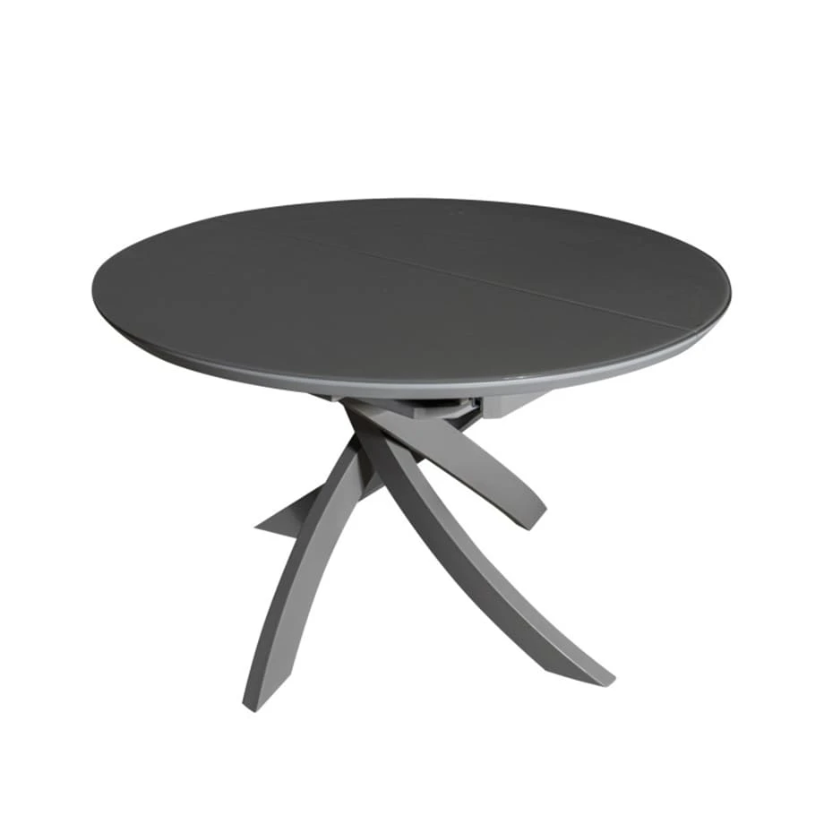 Стіл обідній розкладний T-7479 Caezar light grey satin 120-160x120x76