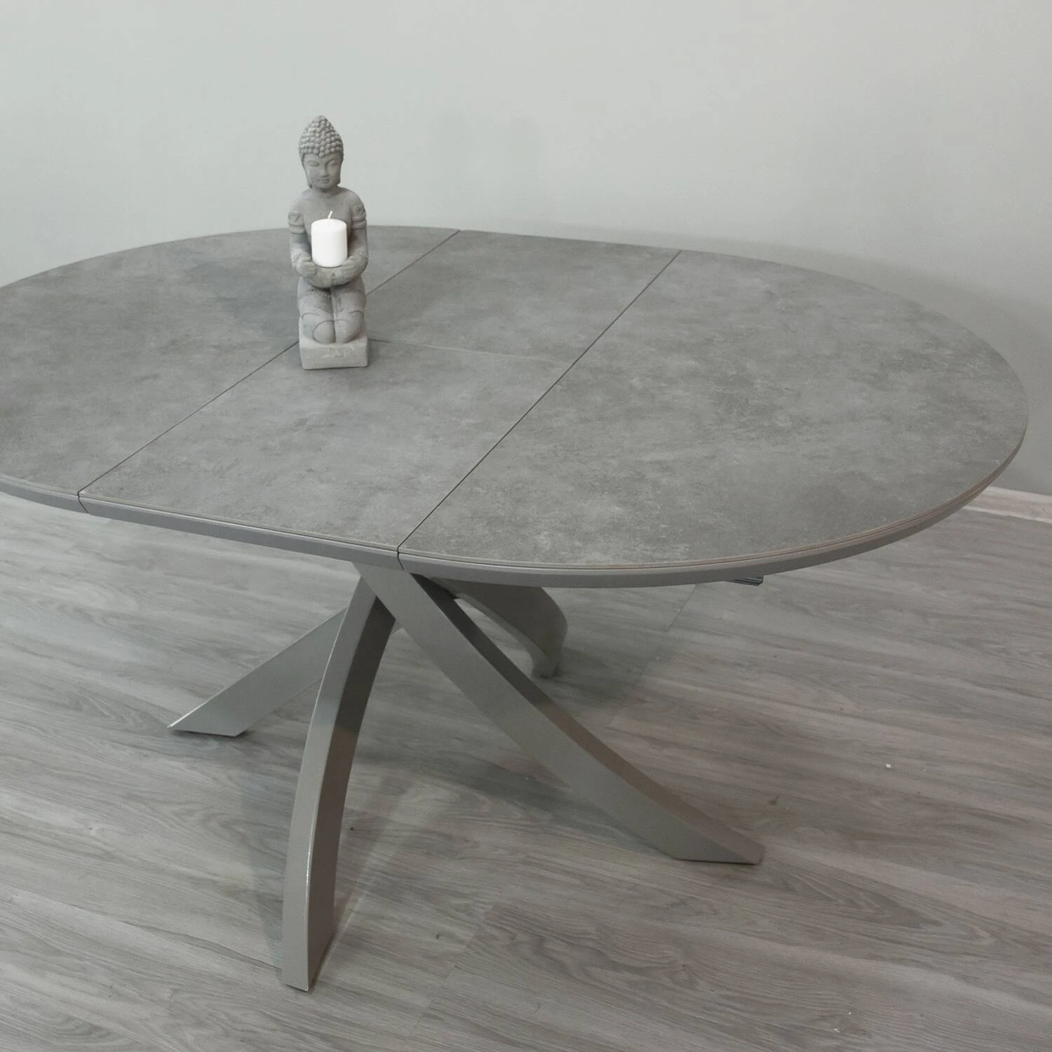 Стіл обідній розкладний T-7479 Caezar Ceramic grey matt HY04 120-160x120x76