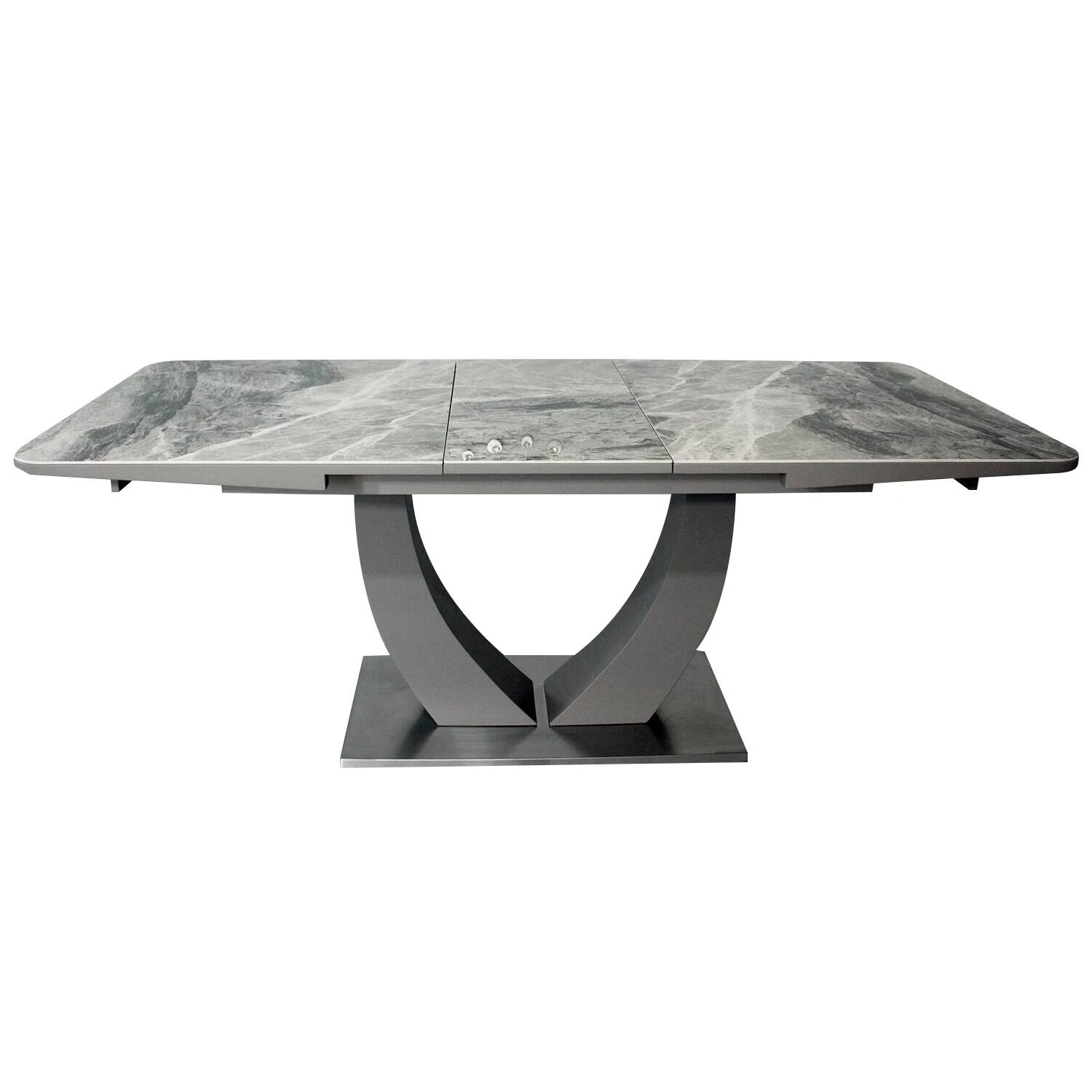 Стіл обідній розкладний T-904 Concord Ceramic grey gloss C20+L05 120-150x80x76