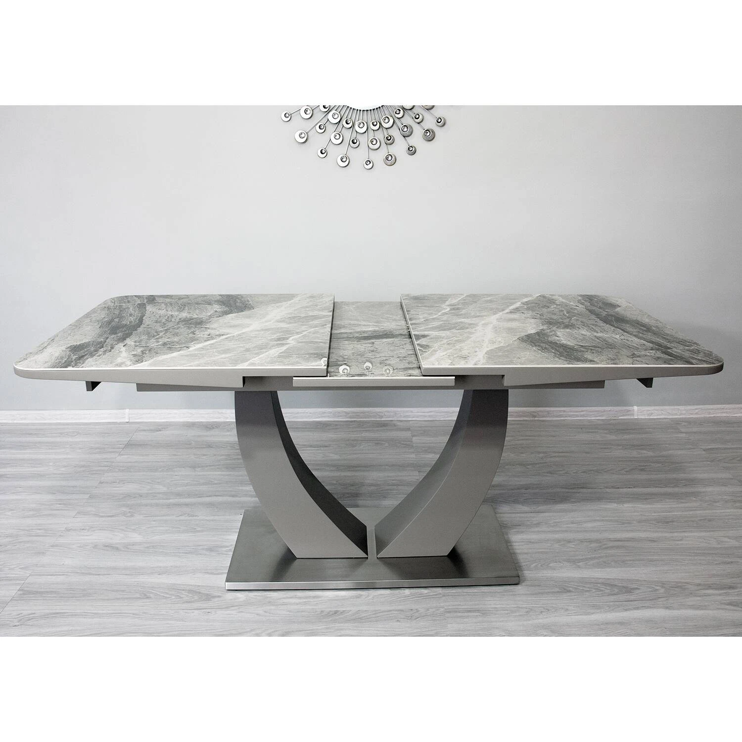 Стіл обідній розкладний T-904 Concord Ceramic grey gloss C20+L05 160-200x90x76