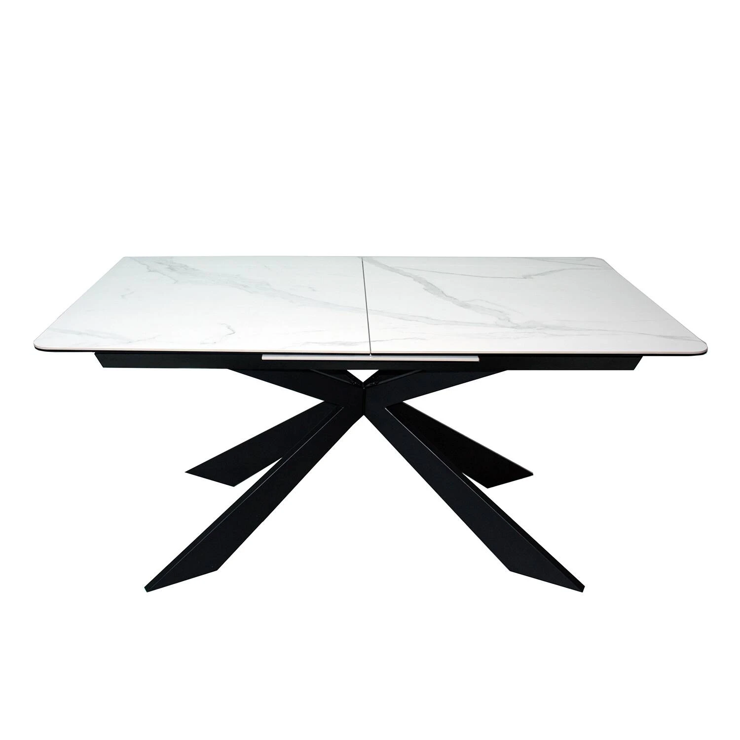 Стіл обідній розкладний T-7065 Oregon Ceramic HY03 White gloss 160-210x90x76