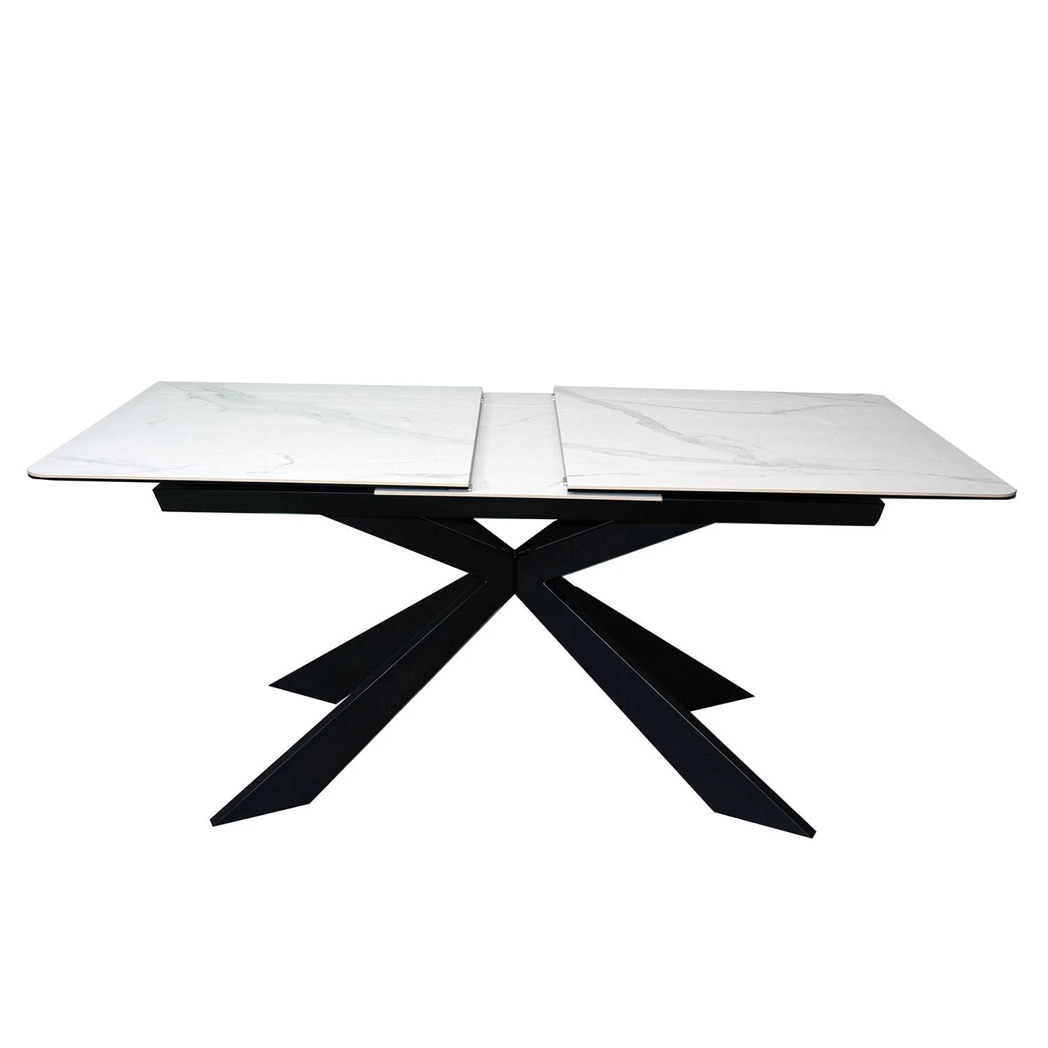 Стіл обідній розкладний T-7065 Oregon Ceramic HY03 White gloss 160-210x90x76