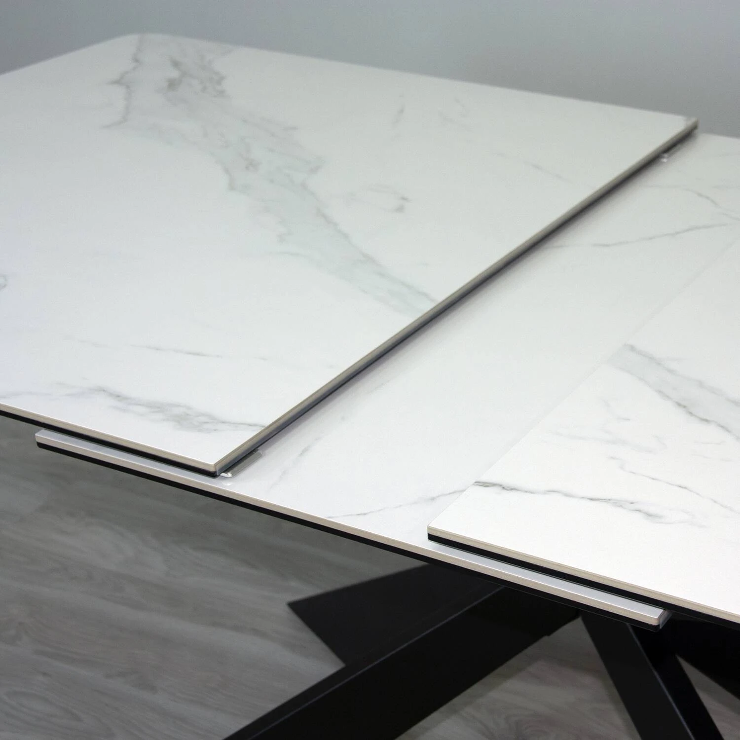 Стіл обідній розкладний T-7065 Oregon Ceramic HY03 White gloss 160-210x90x76