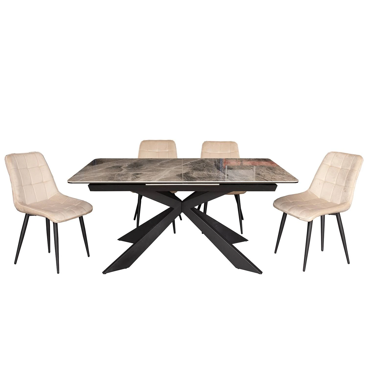 Стіл обідній розкладний T-7065 Oregon Ceramic C20 gloss 160-210x90x76