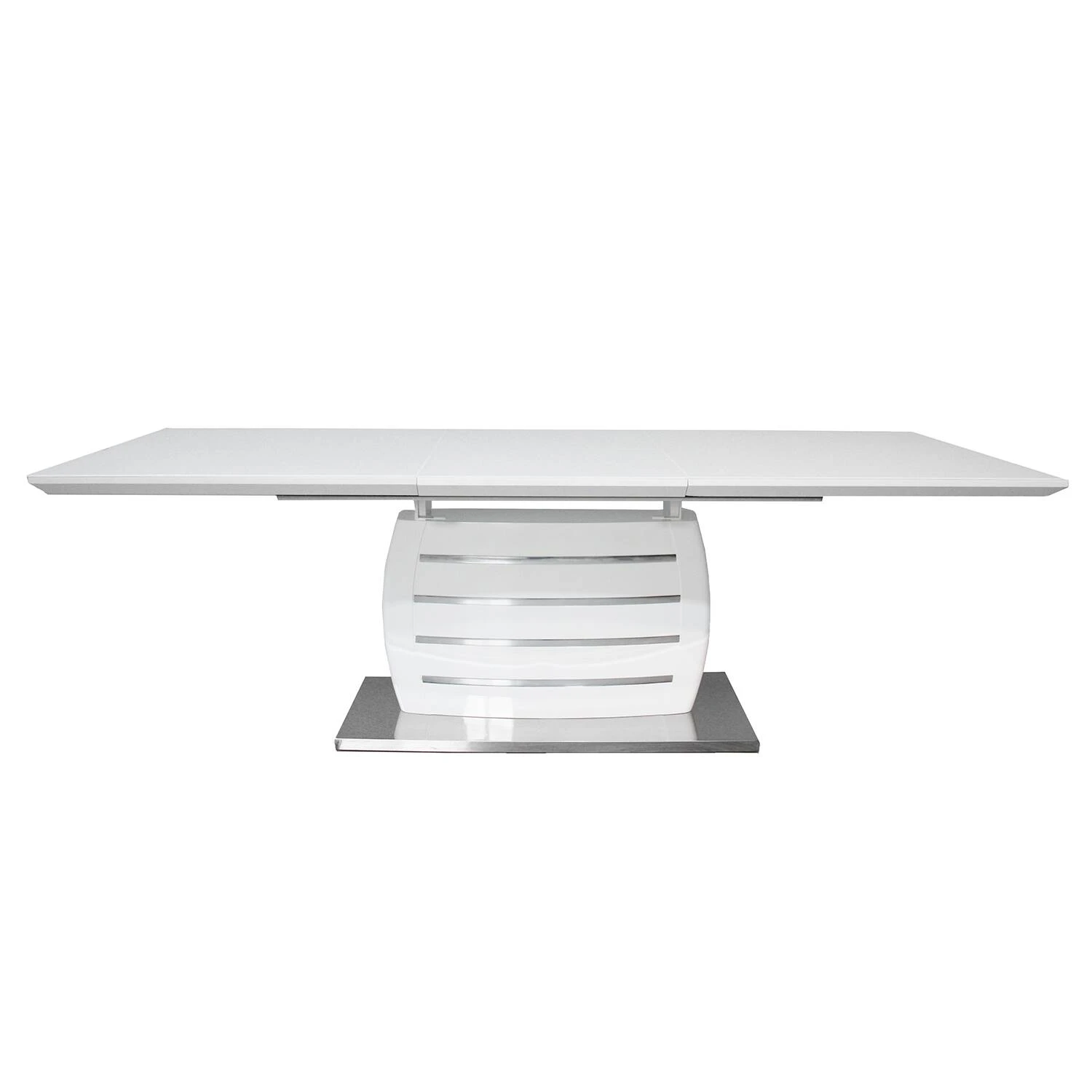 Стіл обідній розкладний DT-502 Alaska white gloss 180-240x90x76