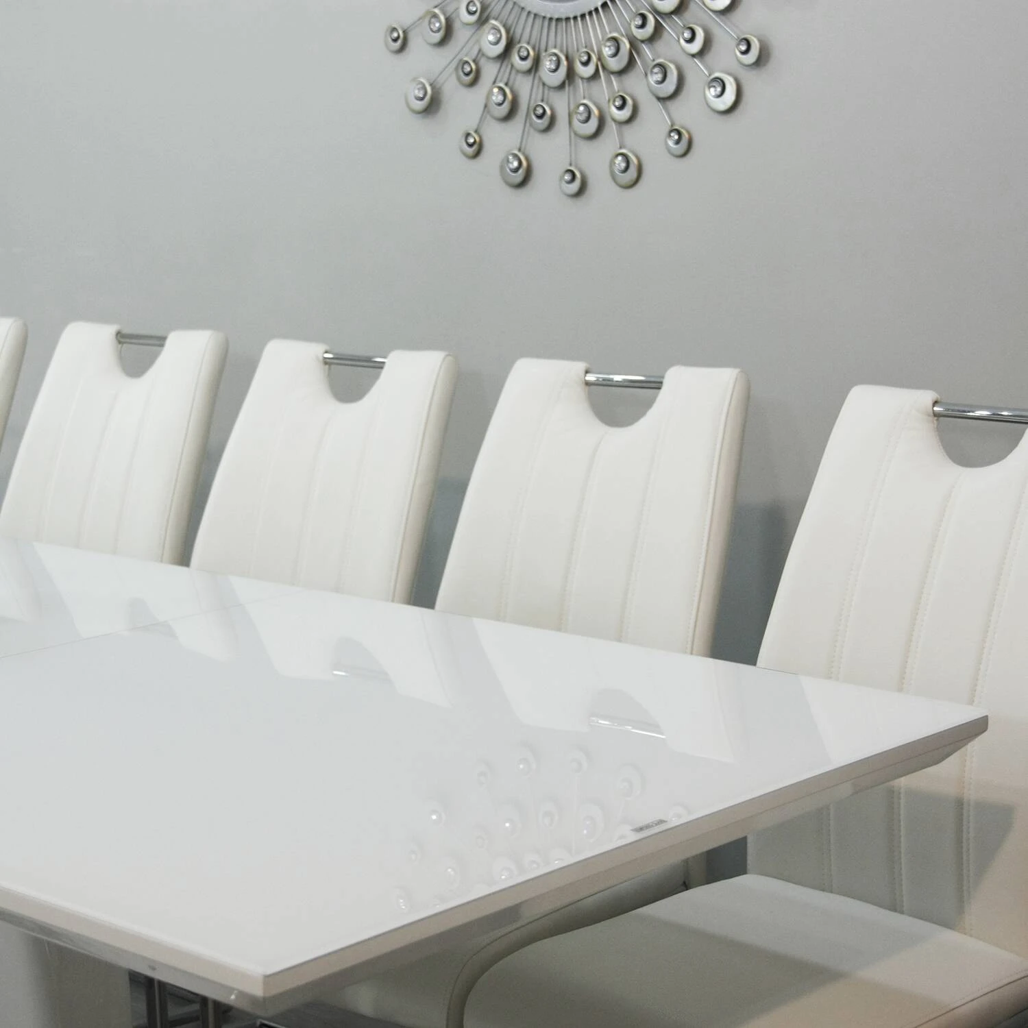 Стіл обідній розкладний DT-502 Alaska white gloss 180-240x90x76