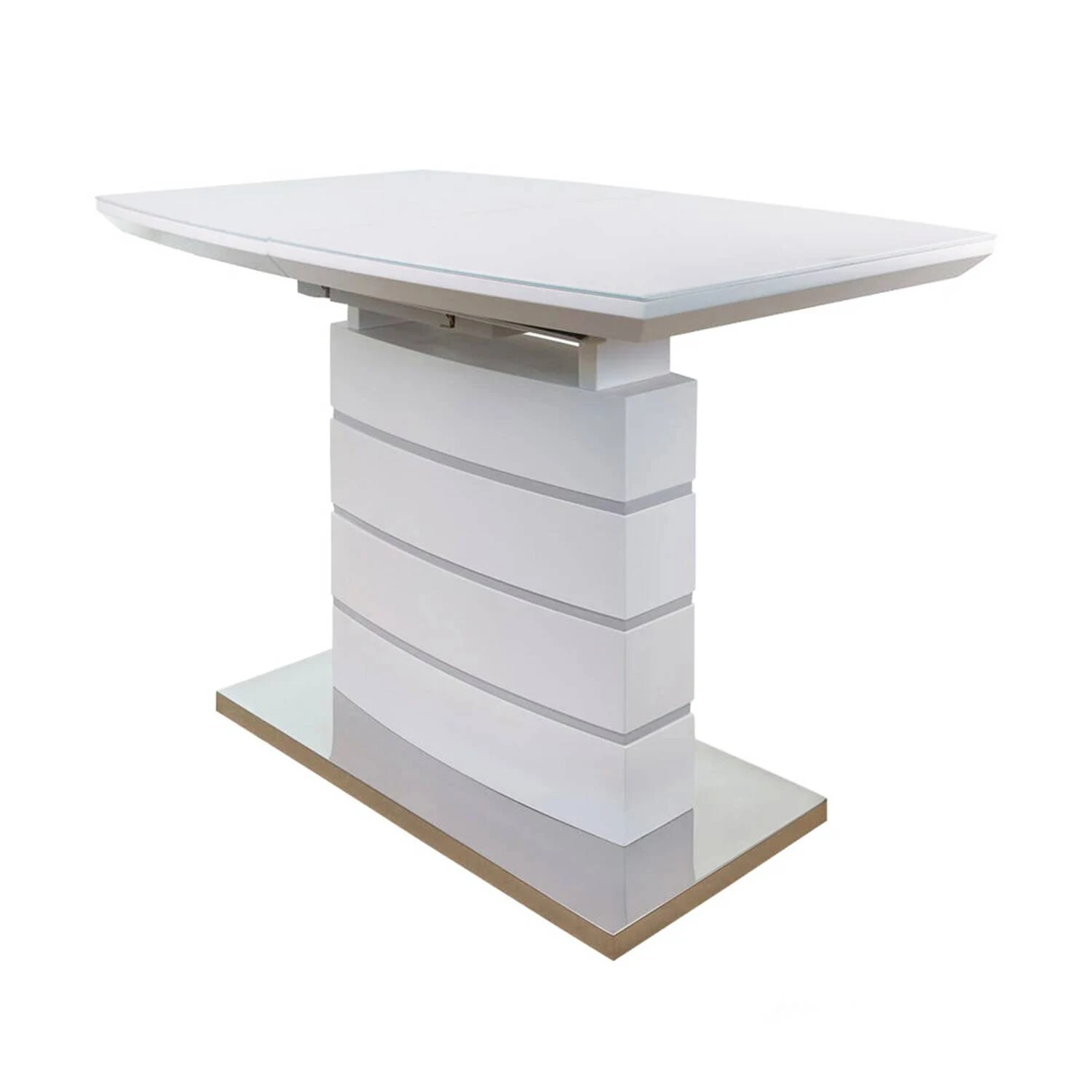 Стіл обідній розкладний DT-9123-1 Houston mini white gloss 110-150x70x76