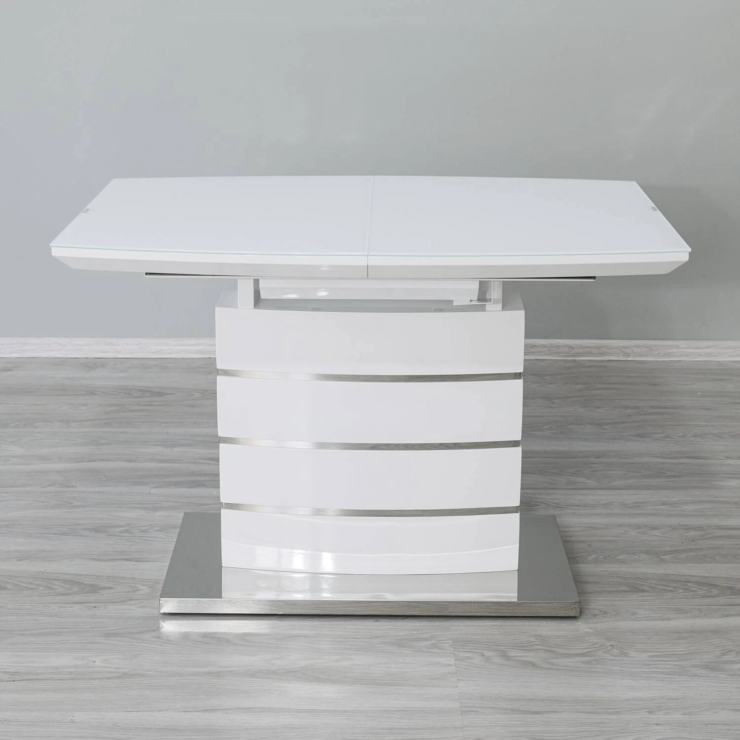 Стіл обідній розкладний DT-9123-1 Houston mini white gloss 110-150x70x76