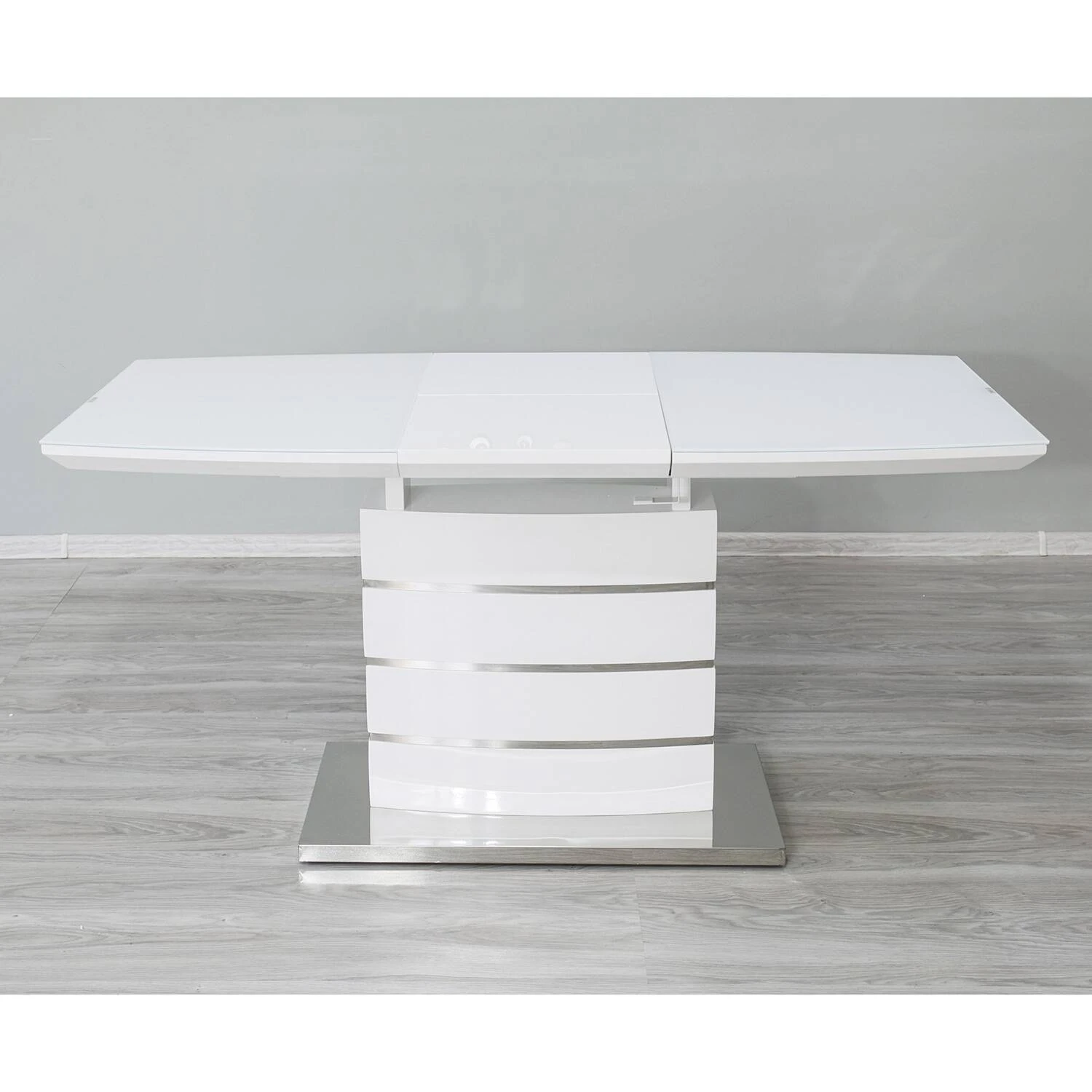 Стіл обідній розкладний DT-9123-1 Houston mini white gloss 110-150x70x76