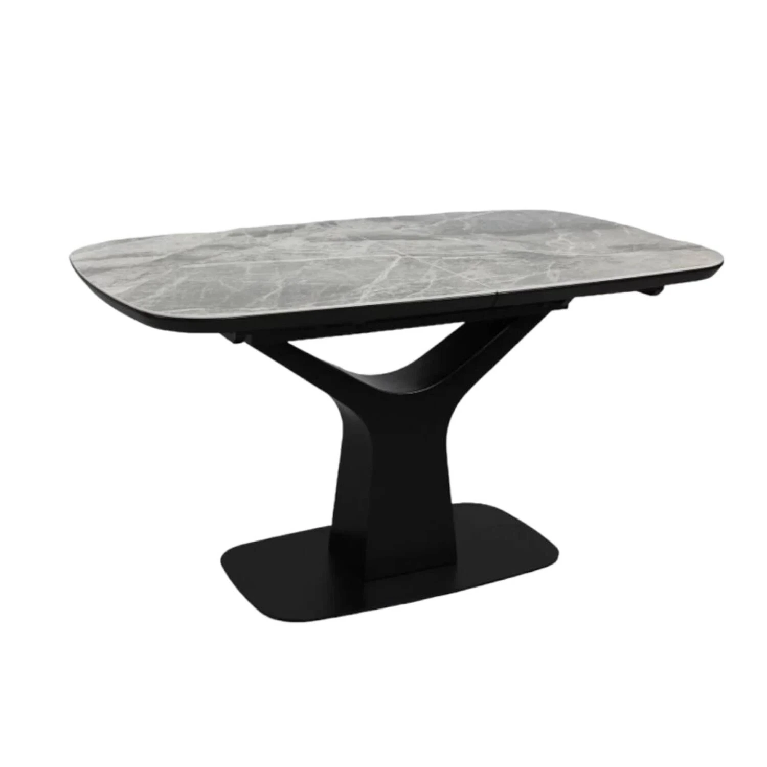 Стіл обідній розкладний T-7083 Utah Ceramic C20 gloss + black 140-180x80x76