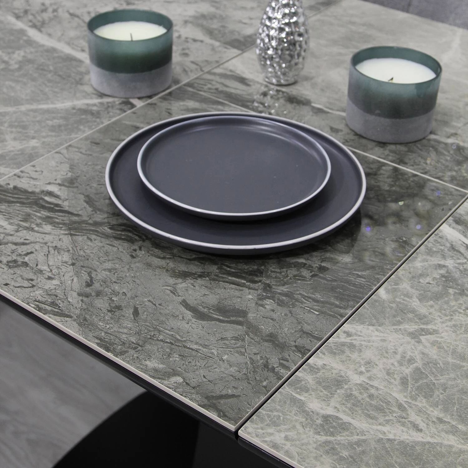 Стіл обідній розкладний T-7083 Utah Ceramic C20 gloss + black 140-180x80x76