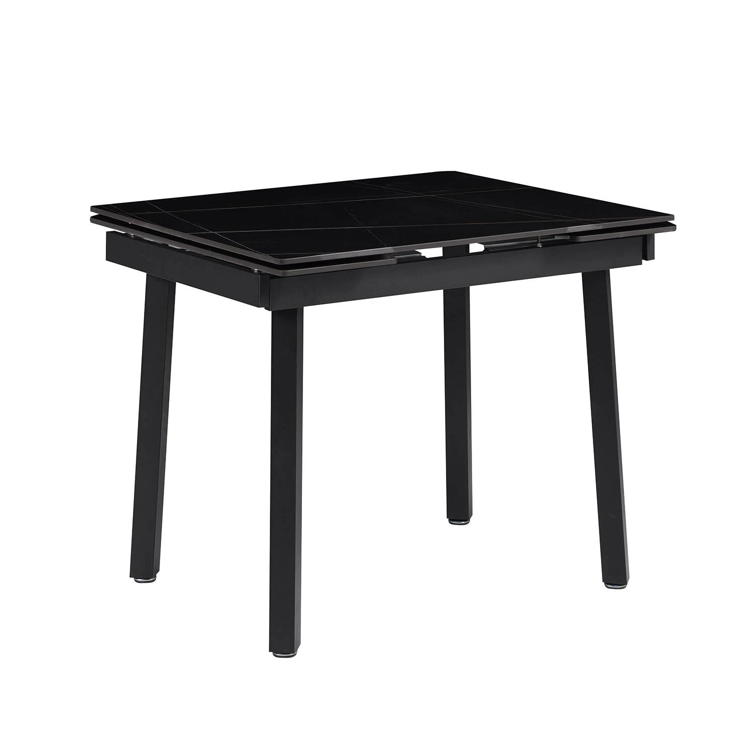 Стіл обідній розкладний DT-2402 Ashwood Ceramic lauren black matt 90-140x75x75
