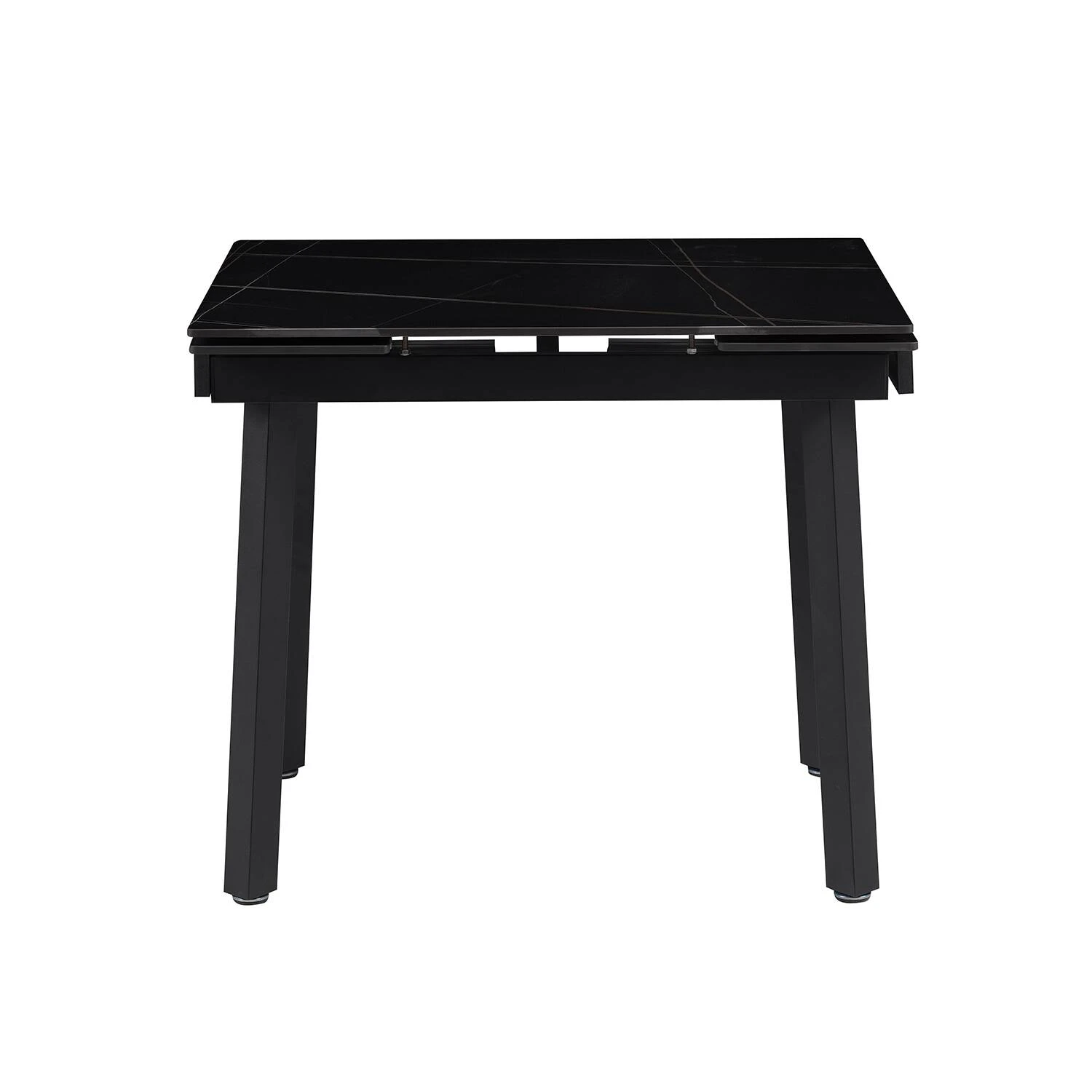 Стіл обідній розкладний DT-2402 Ashwood Ceramic lauren black matt 90-140x75x75