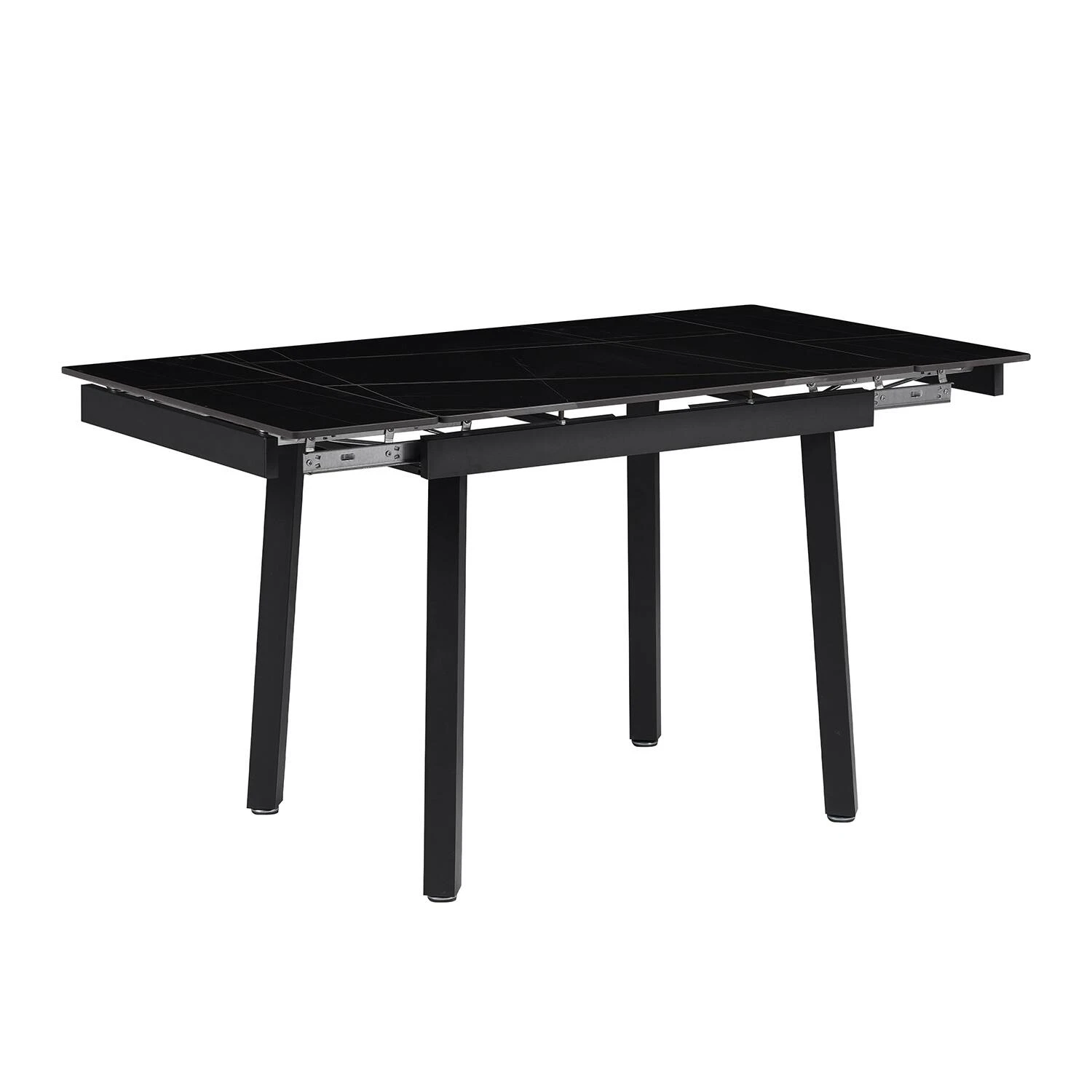 Стіл обідній розкладний DT-2402 Ashwood Ceramic lauren black matt 90-140x75x75