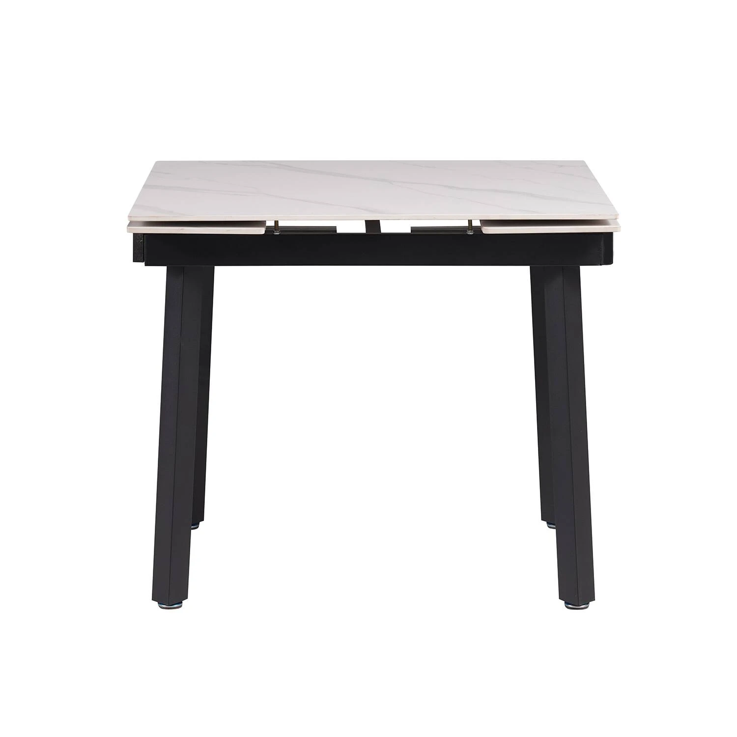 Стіл обідній розкладний DT-2402 Ashwood Ceramic silver white matt 90-140x75x75