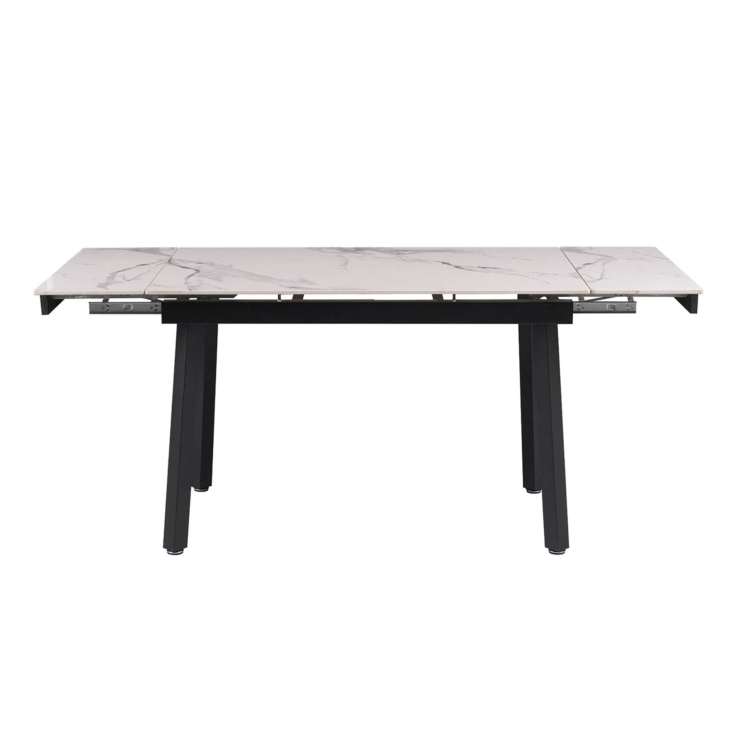 Стіл обідній розкладний DT-2402B Ashwood Ceramic white gloss 120-180x80x76