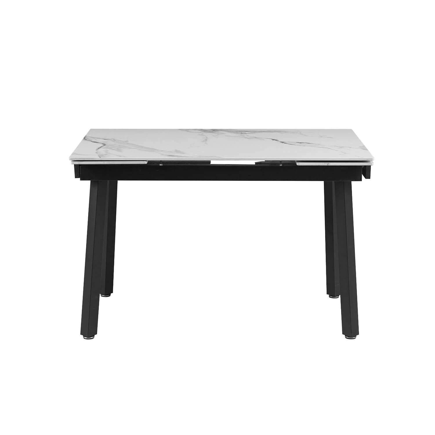 Стіл обідній розкладний DT-2402B Ashwood Ceramic white gloss 120-180x80x76