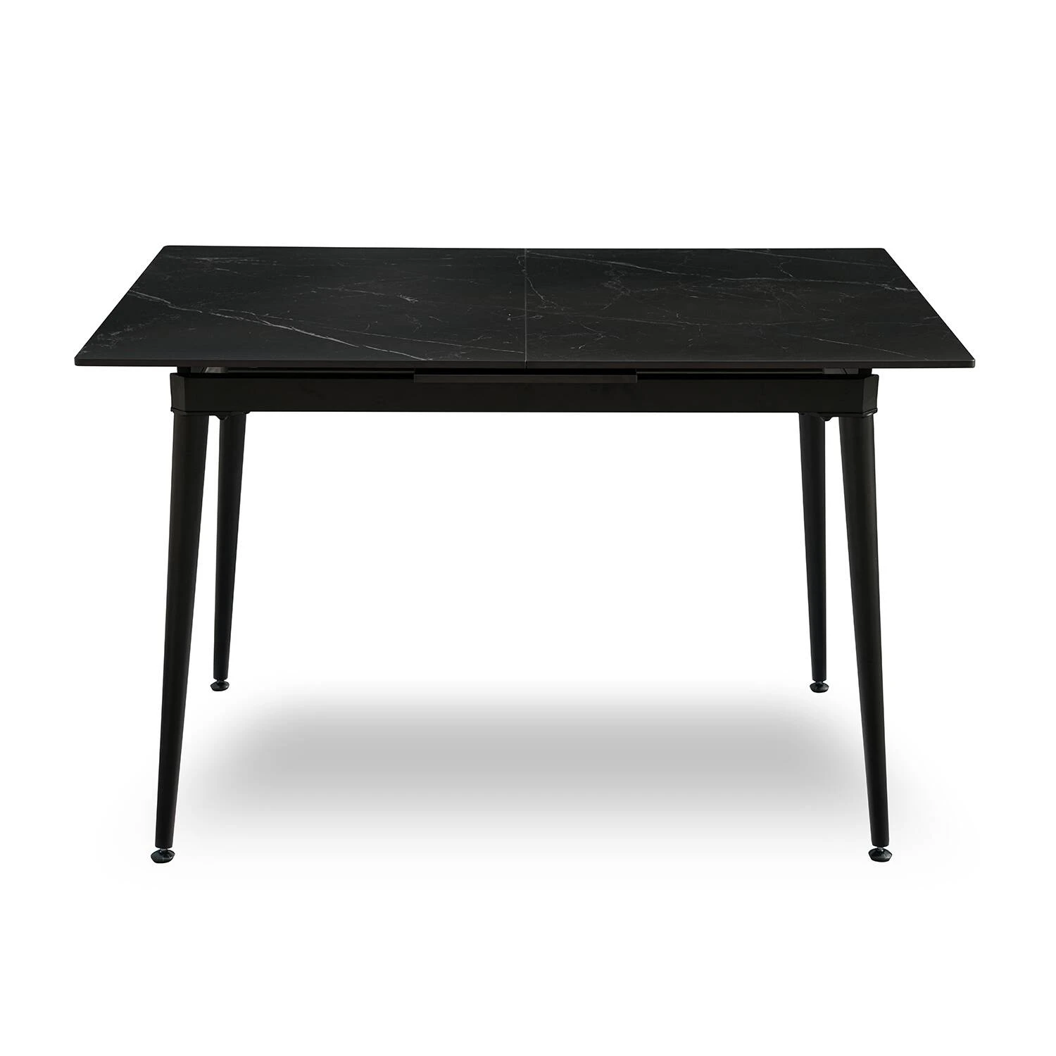 Стіл обідній розкладний T7128A-1215 Detroit Ceramic sasbian black matt 120-150x80x76