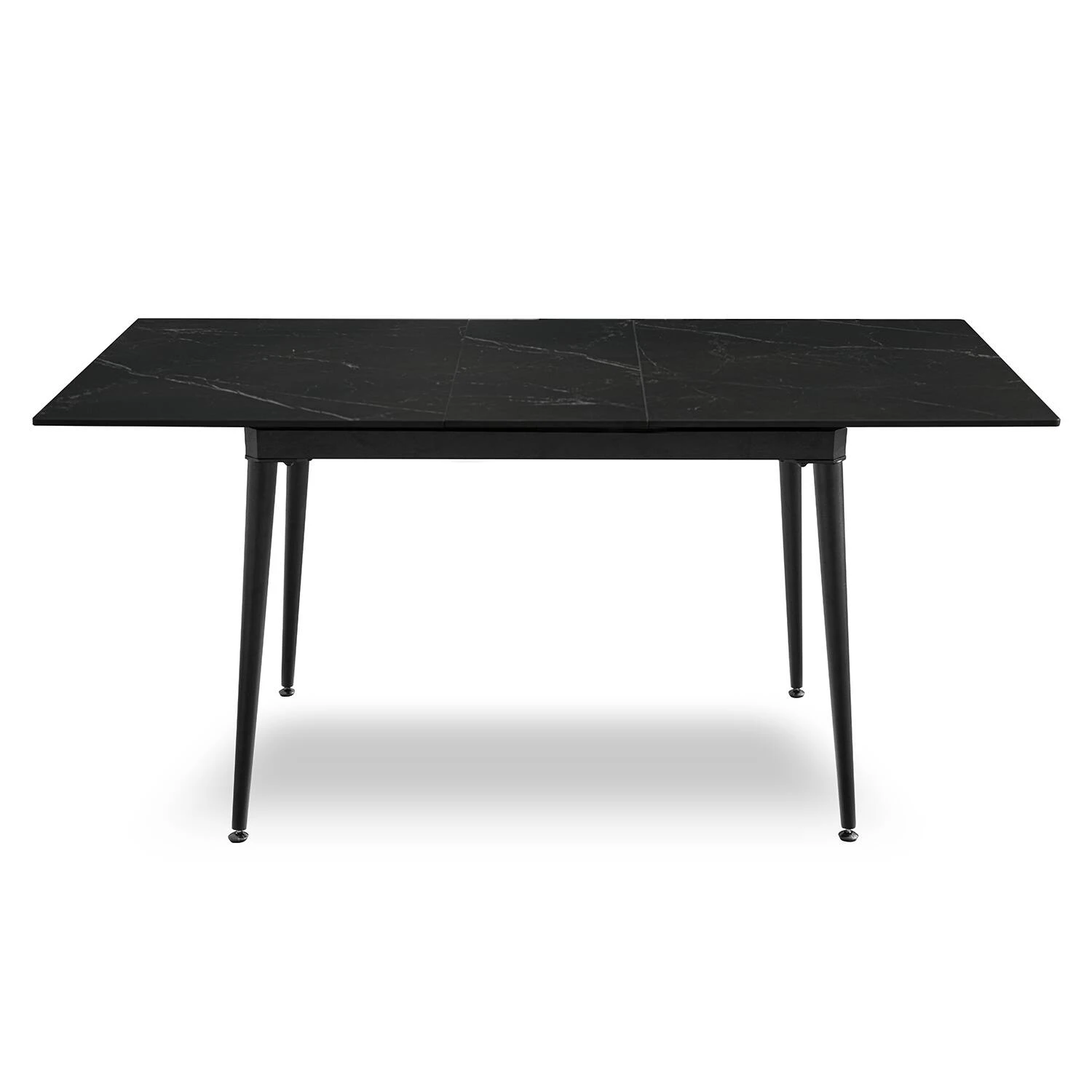 Стіл обідній розкладний T7128A-1215 Detroit Ceramic sasbian black matt 120-150x80x76