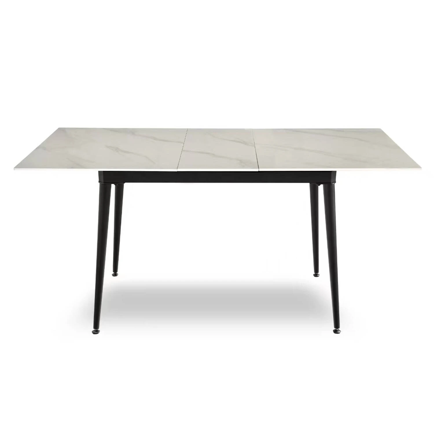 Стіл обідній розкладний T7128A-1215 Detroit Ceramic snow mountain stone gloss 120-150x80x76