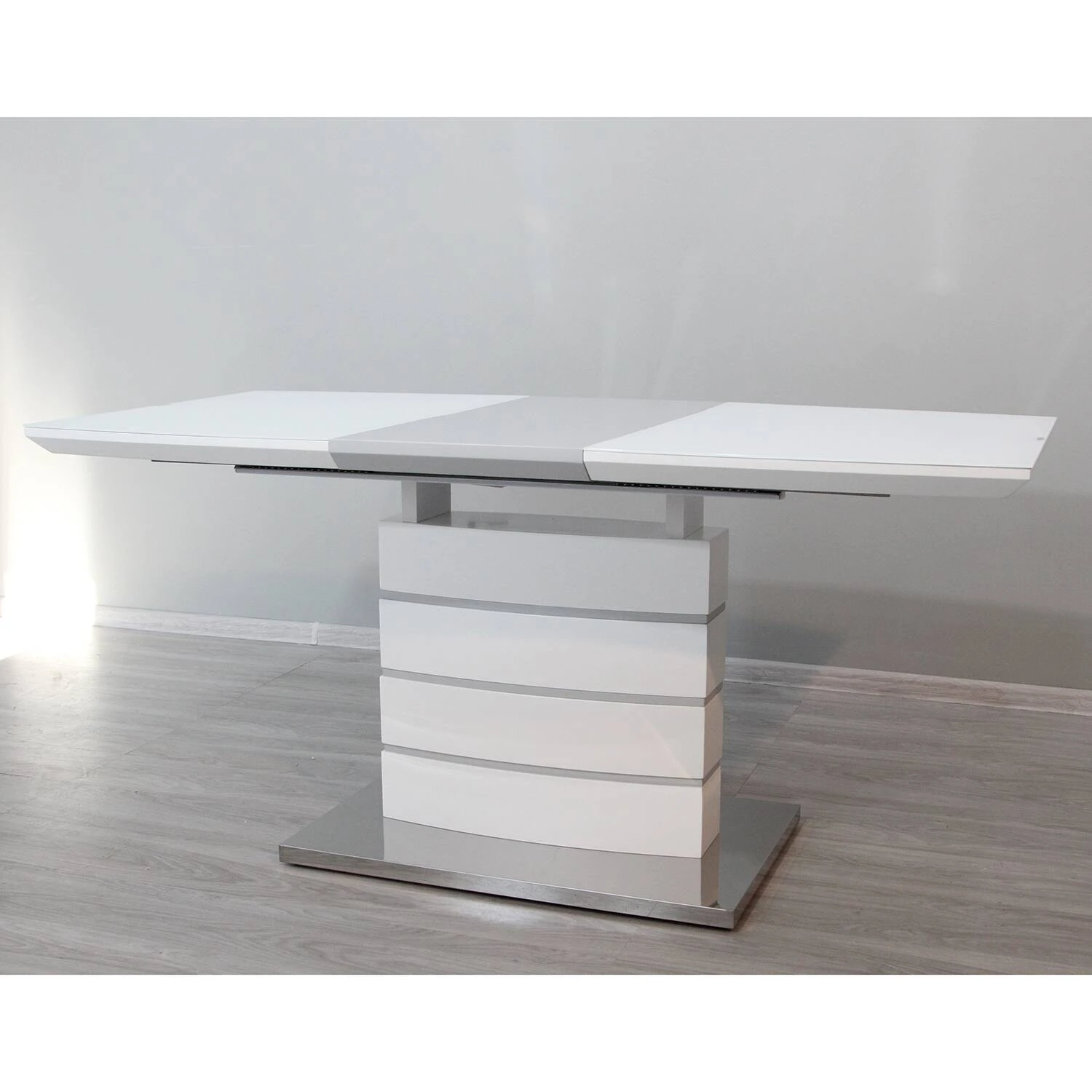 Стіл обідній розкладний DT-9123-1 Houston mini white satin 110-150x70x76