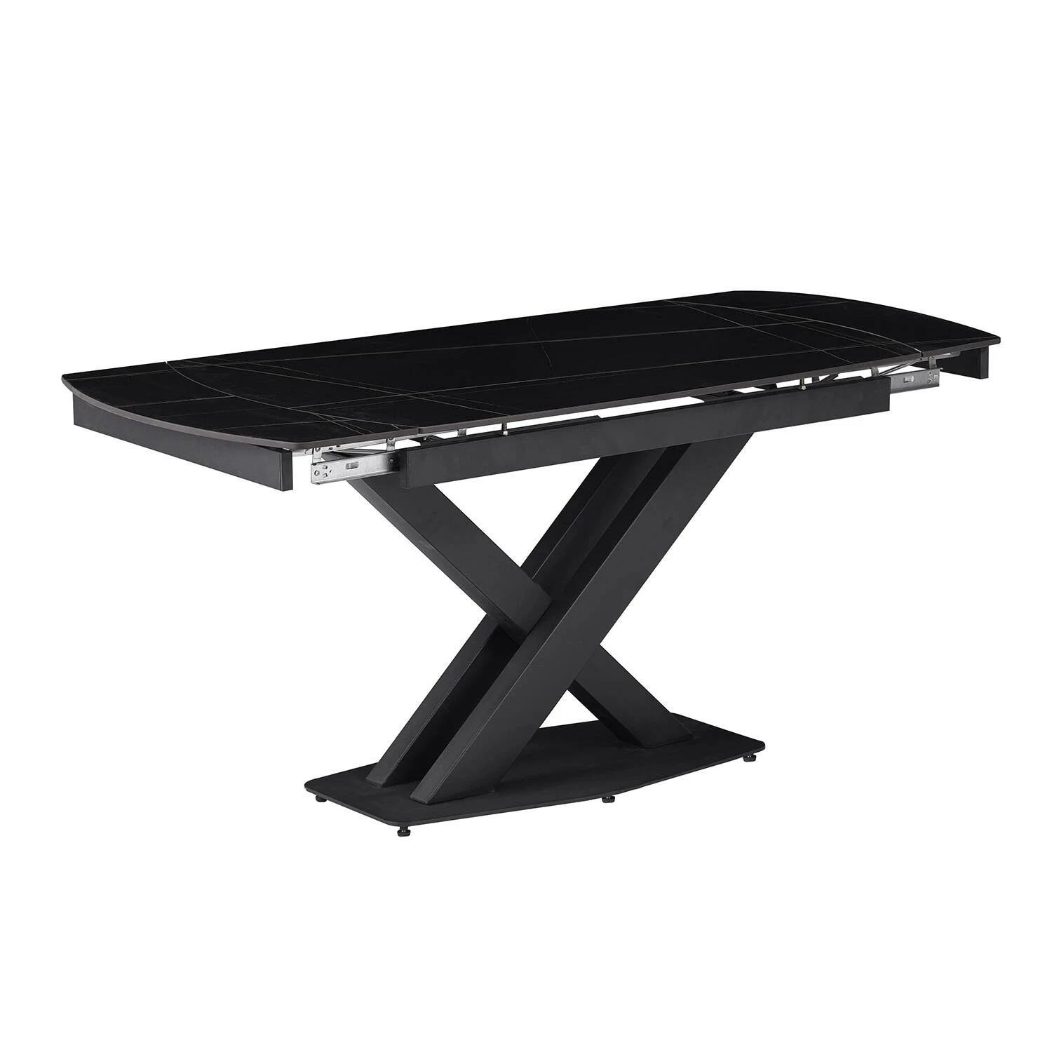 Стіл обідній розкладний DT-2306S Lion Ceramic lauren black matt 120-160x80x76