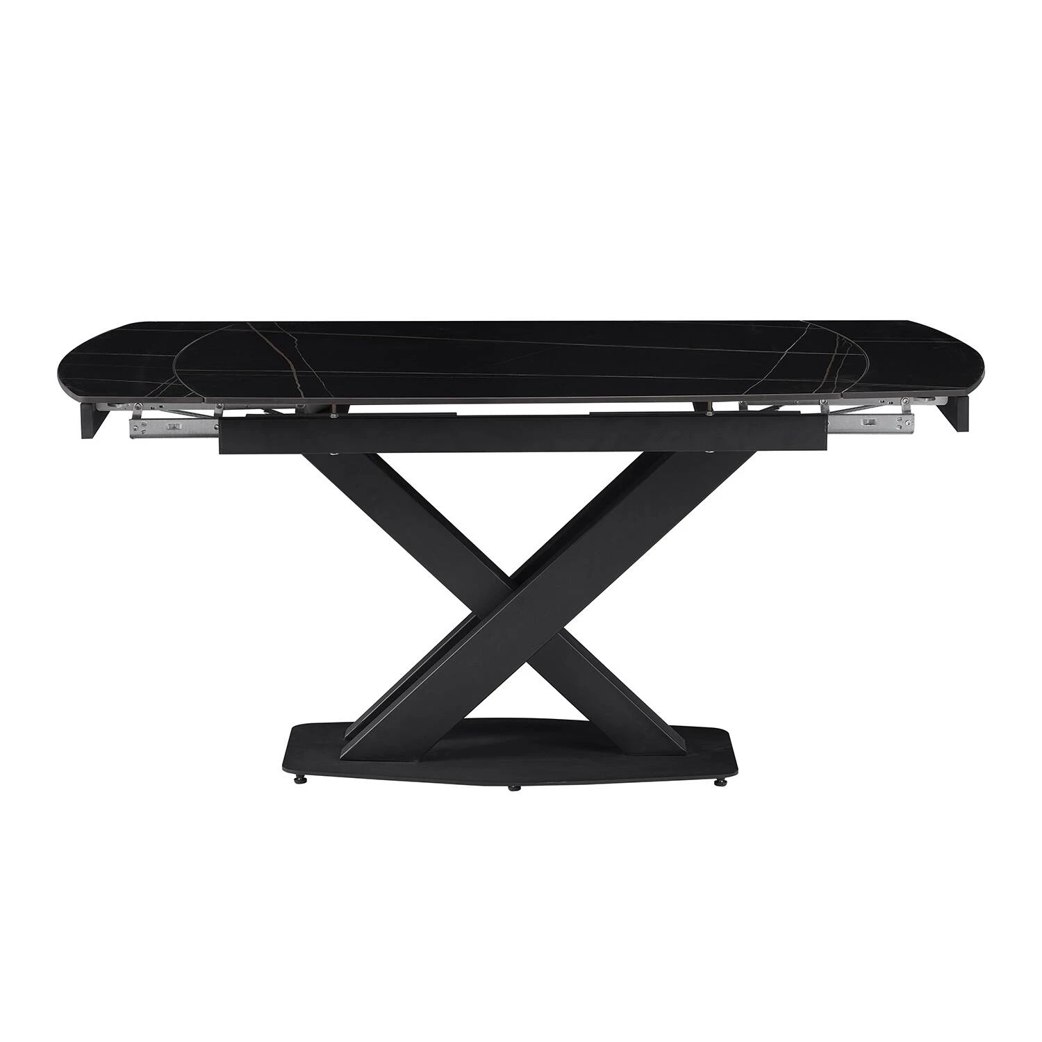 Стіл обідній розкладний DT-2306S Lion Ceramic lauren black matt 120-160x80x76