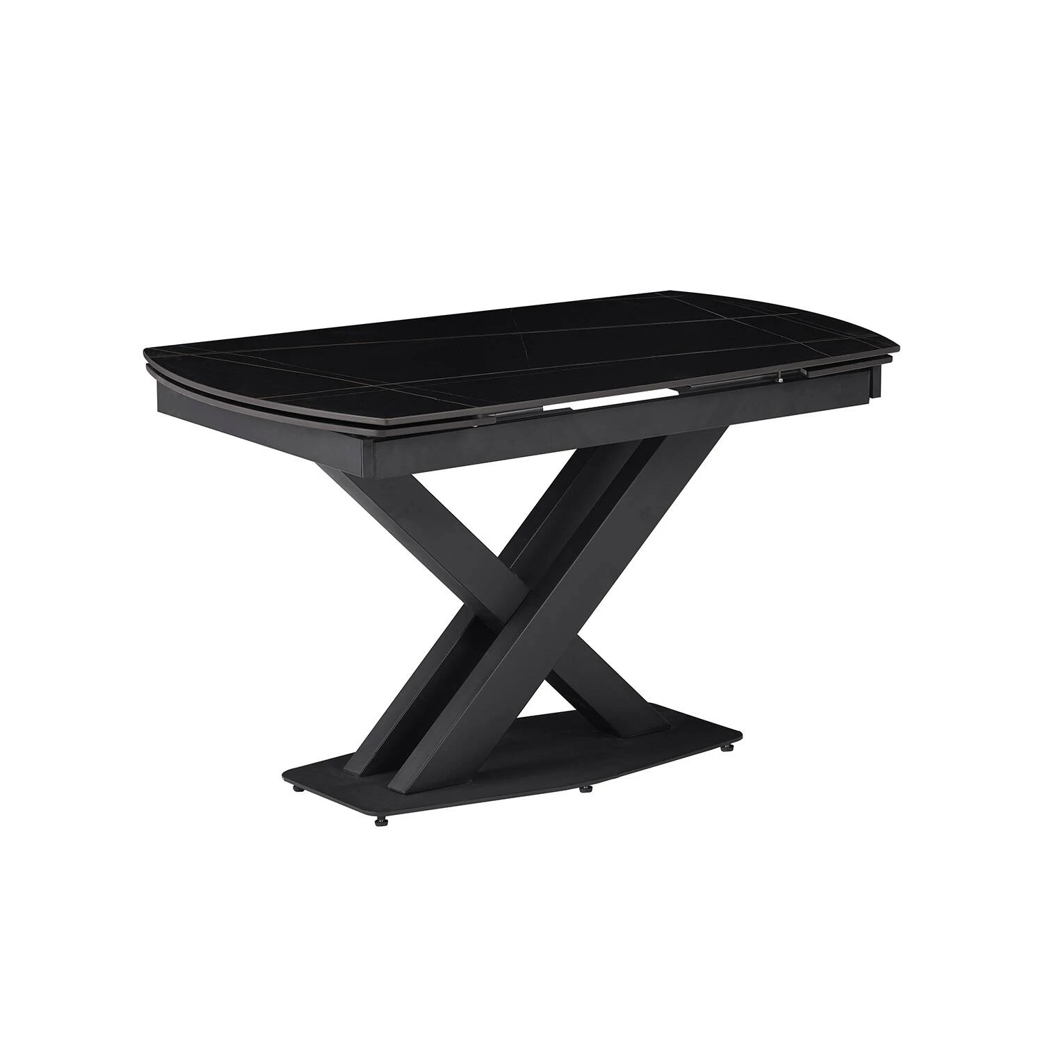 Стіл обідній розкладний DT-2306S Lion Ceramic lauren black matt 120-160x80x76