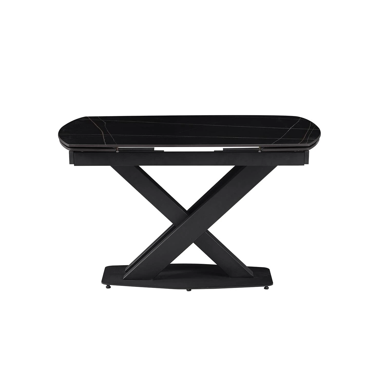 Стіл обідній розкладний DT-2306S Lion Ceramic lauren black matt 120-160x80x76