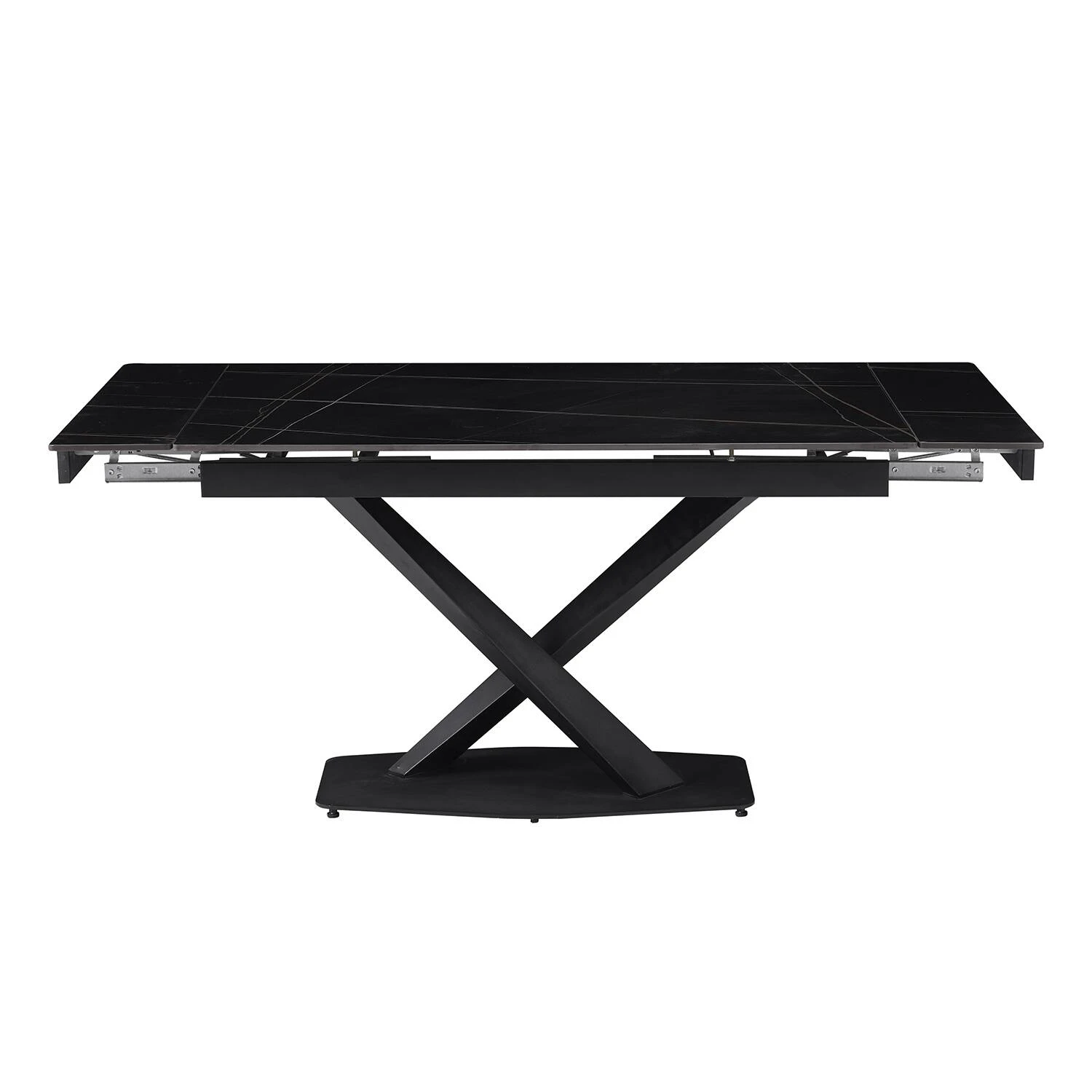 Стіл обідній розкладний DT-2305S Sunrise Ceramic lauren black matt 120-160x80x76