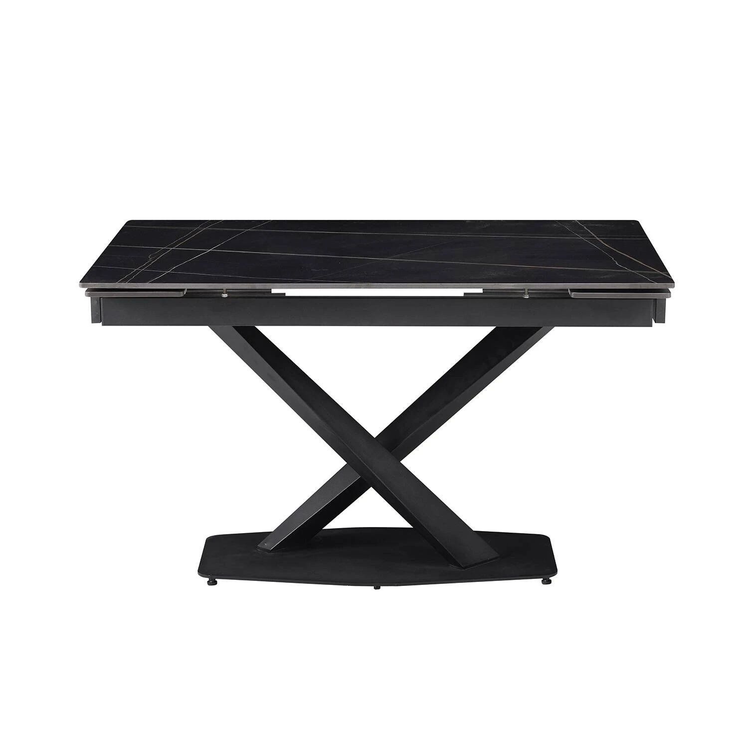 Стіл обідній розкладний DT-2305S Sunrise Ceramic lauren black matt 120-160x80x76